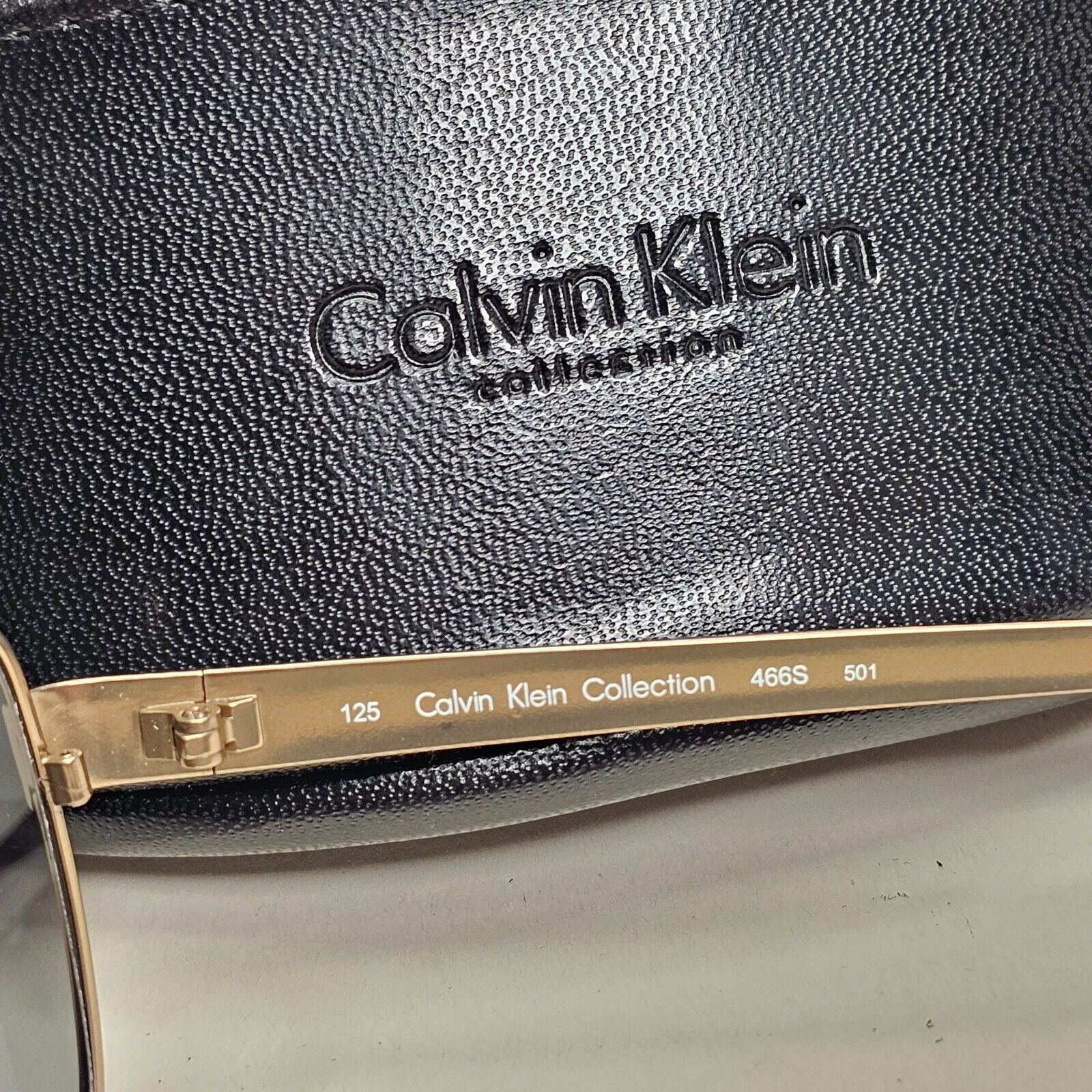 Calvin Klein Sunglasses 2005 Vintage Bronze Grey Metal Wrap 466S 501 121124