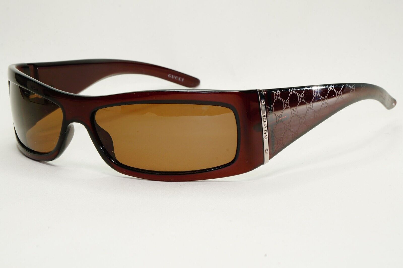 Gucci Sunglasses 2004 Vintage Brown Dark Monogram GG 1564/S RGF8U 011124
