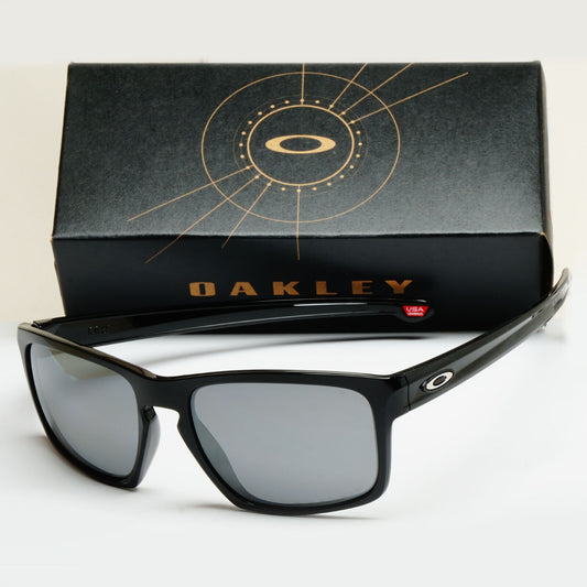 Oakley Sunglasses Polarized Sliver Black Polished Iridium Glossy OO 9262 09