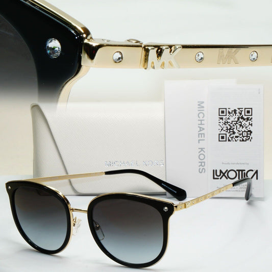 Michael Kors Sunglasses Black Gold Gradient MK 1099B Adrianna Bright 3005/8G