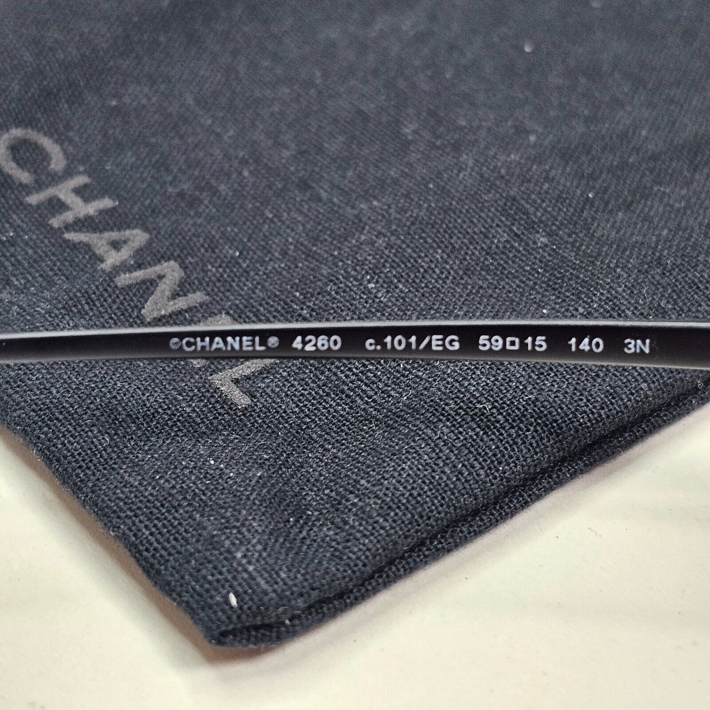 Chanel Sunglasses Black Matte Grey Pilot Metal Designer 4260 c.101/EG 59mm