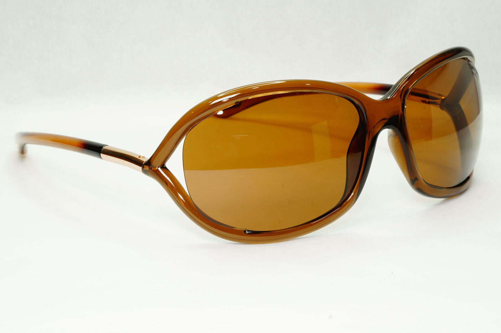 Tom Ford Sunglasses Jennifer Polarized Brown Gold Wrap Designer FT0008 TF8 48H