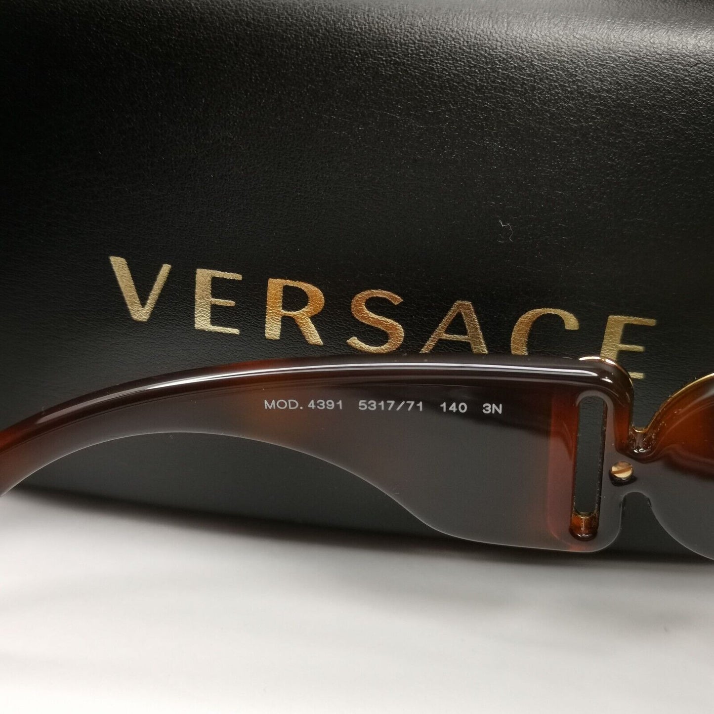 Versace Sunglasses Medusa Shield Brown Gold Green Visor MOD 4391 5317/71