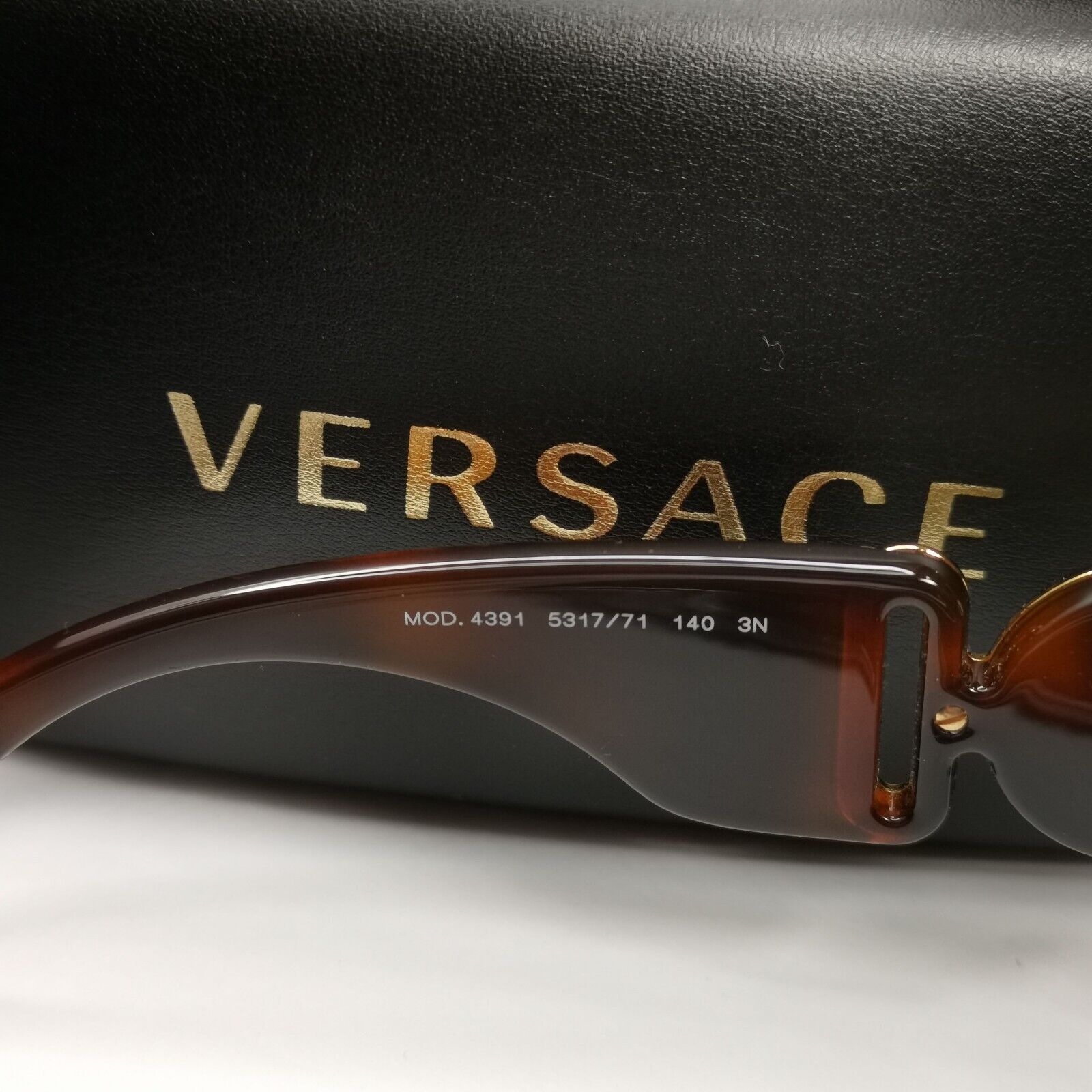 Versace Sunglasses Medusa Shield Brown Gold Green Visor MOD 4391 5317/71