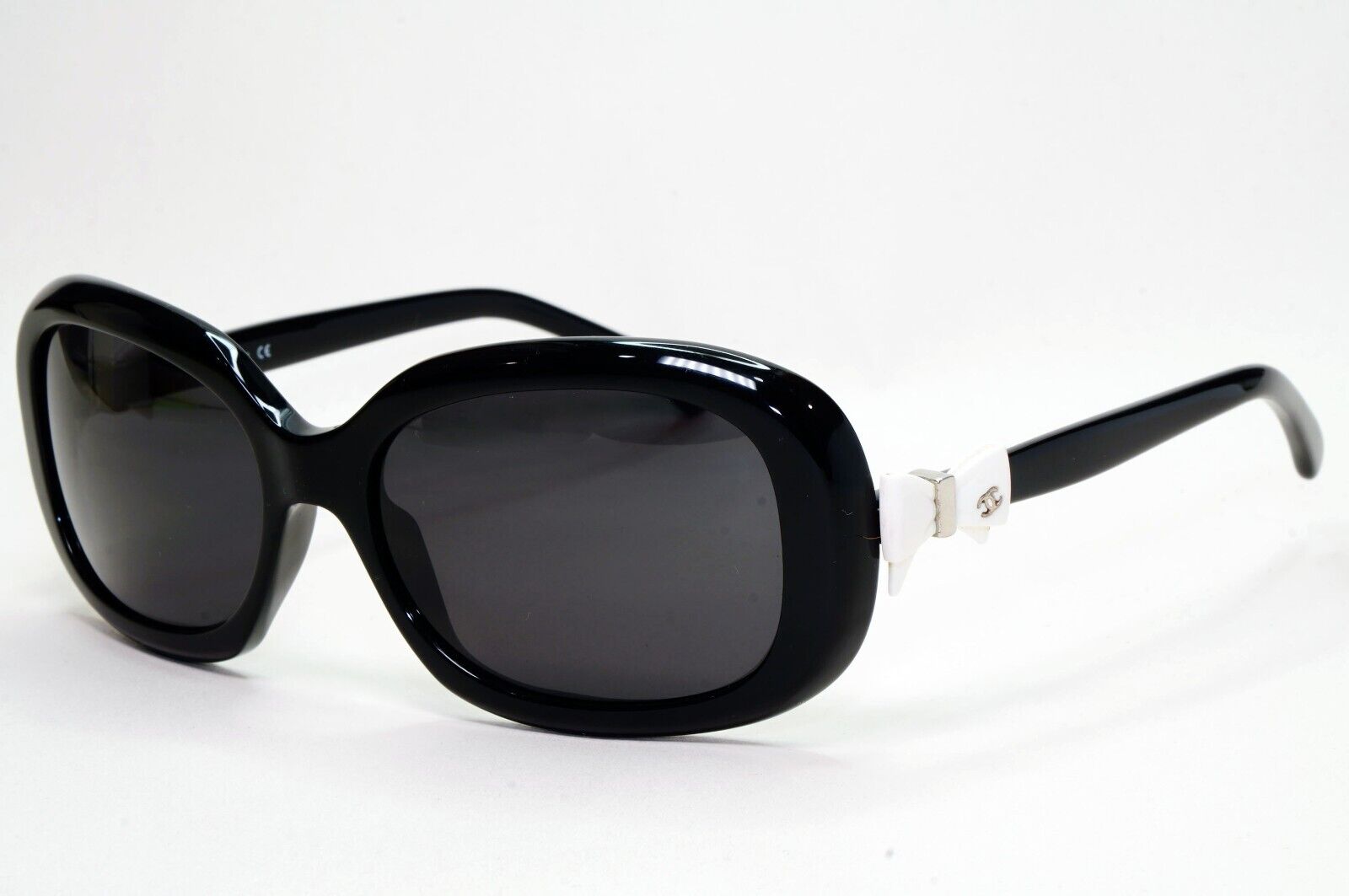 Chanel Sunglasses Bow White Black Square Year 2010 5170 c.501/3C 50mm 230924