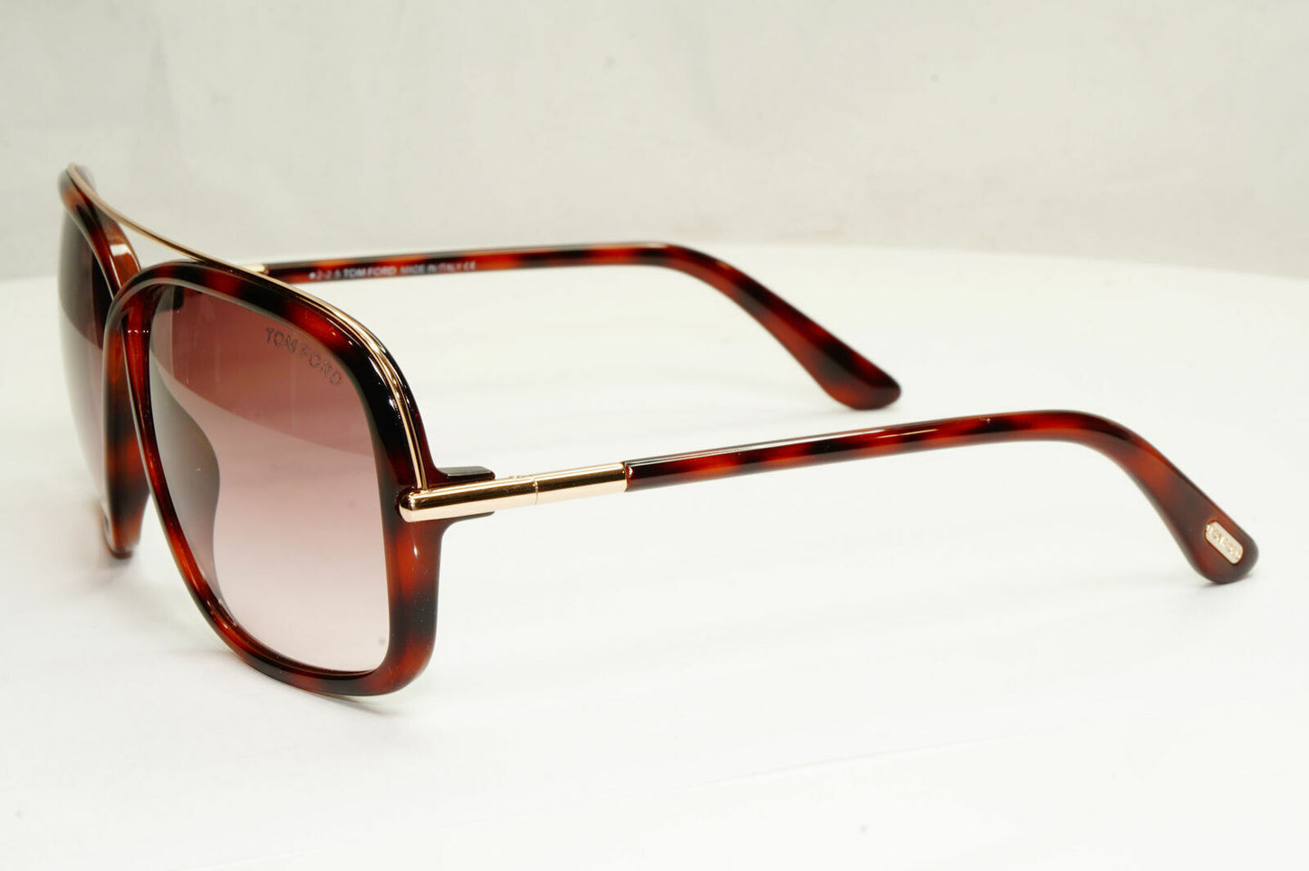 Tom Ford Brenda Sunglasses Square Brown Gradient Havana Gold TF455 52F FT0455