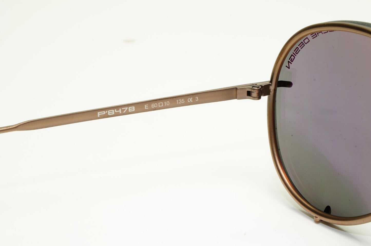 Porsche Design Titanium Japan Sunglasses Pilot Copper P8478 E 60mm Small Unisex