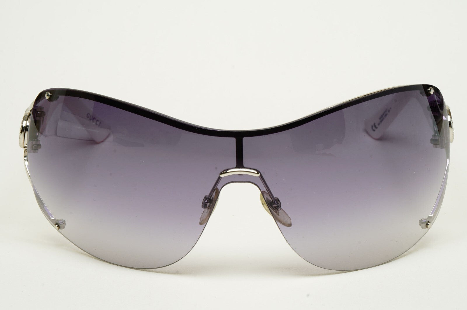 Gucci Sunglasses 2006 Vintage Shield Wrap Grey White GG 2808/S 010KJ 070325