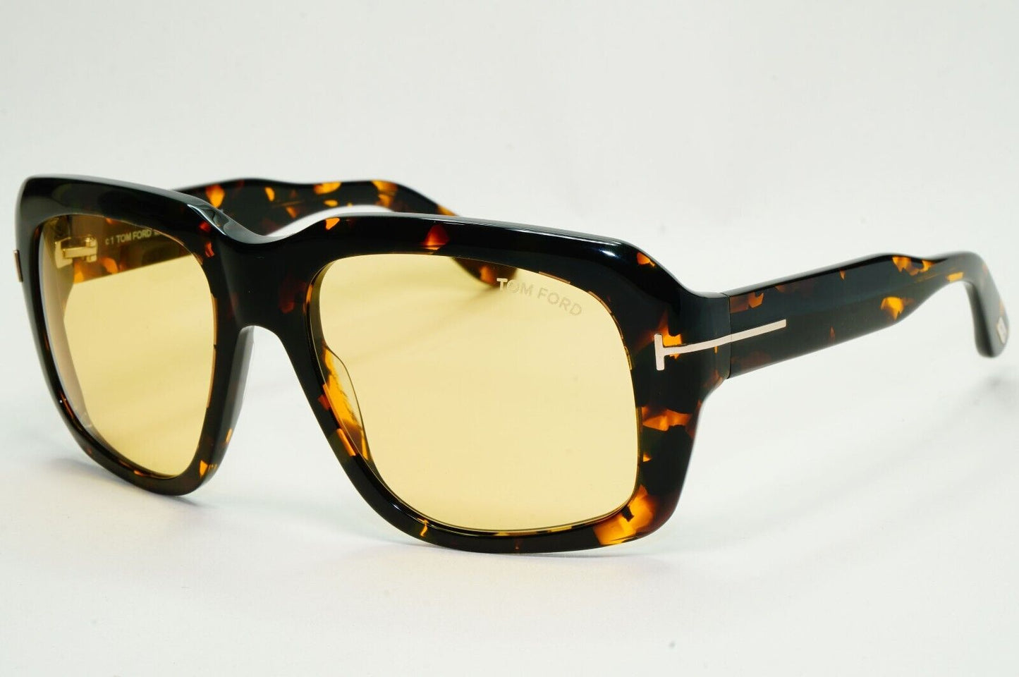 Tom Ford Sunglasses Bailey-02 Brown Tortoise Yellow Square FT0885 TF 885 55E