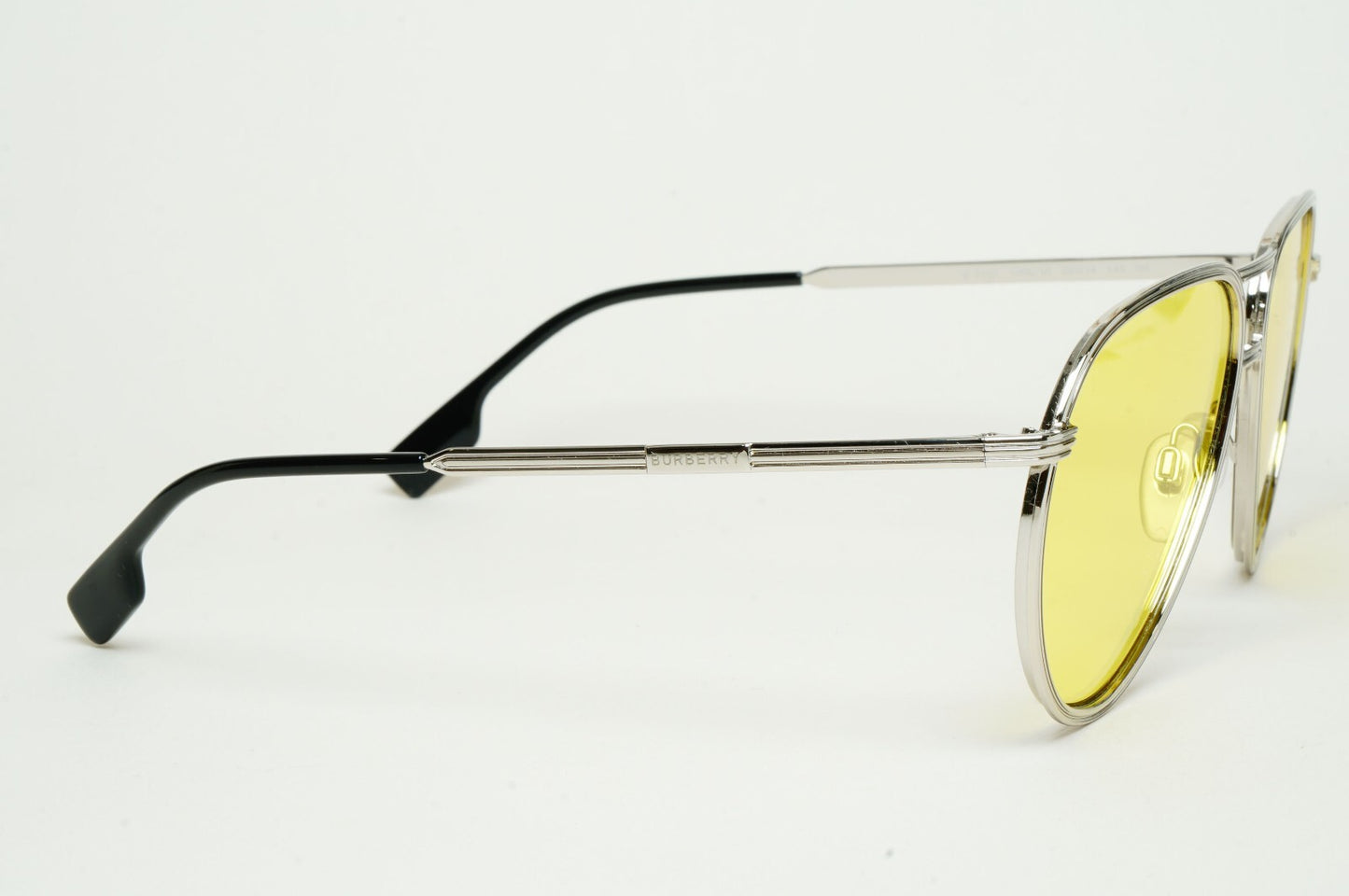 Burberry Sunglasses Scott Silver Yellow Metal Pilot BE 3135 1005/85 59mm A