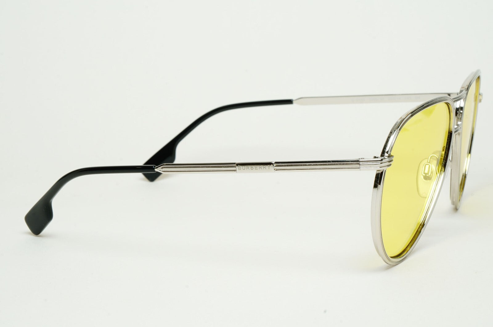 Burberry Sunglasses Scott Silver Yellow Metal Pilot BE 3135 1005/85 59mm A