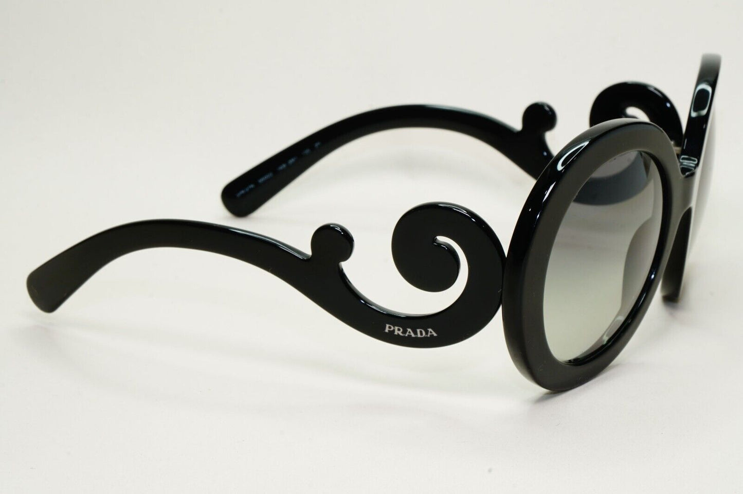 Prada Sunglasses Swirl Baroque Black Round PR27NS SPR 27N 1AB-3M1 061024