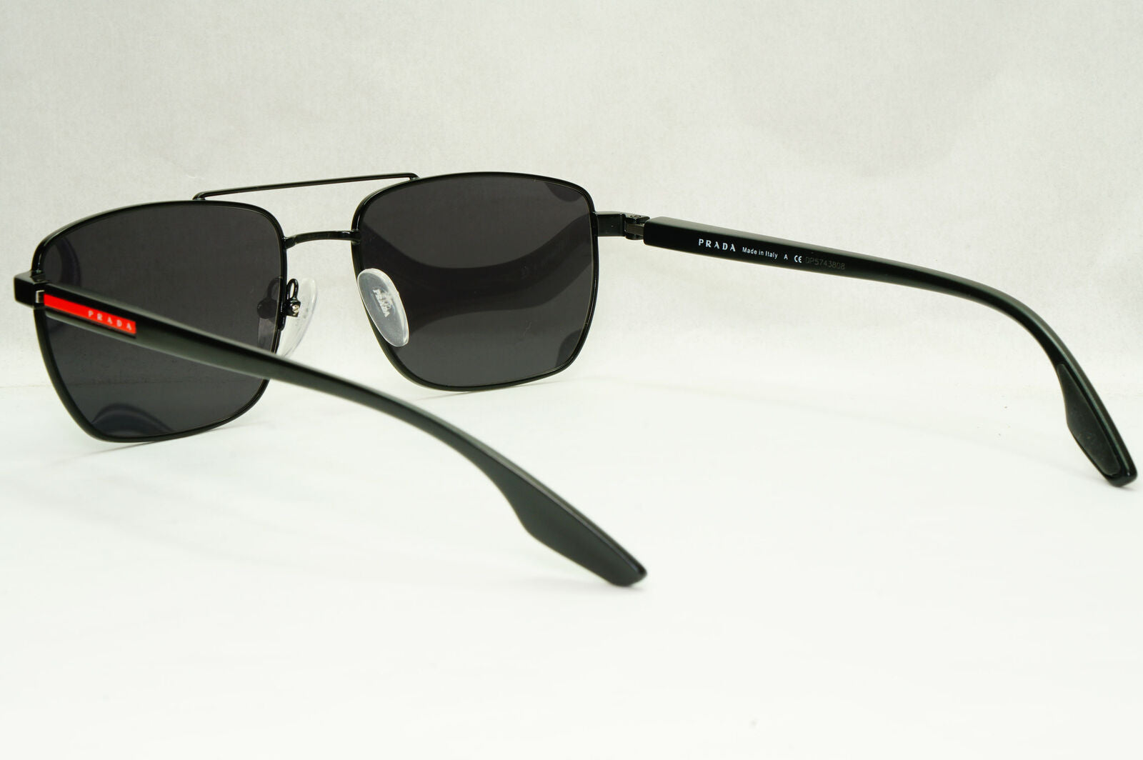 Prada Sunglasses Black Square Pilot Metal Mens PR53MV VPS 53M 1BO-1O1 55mm