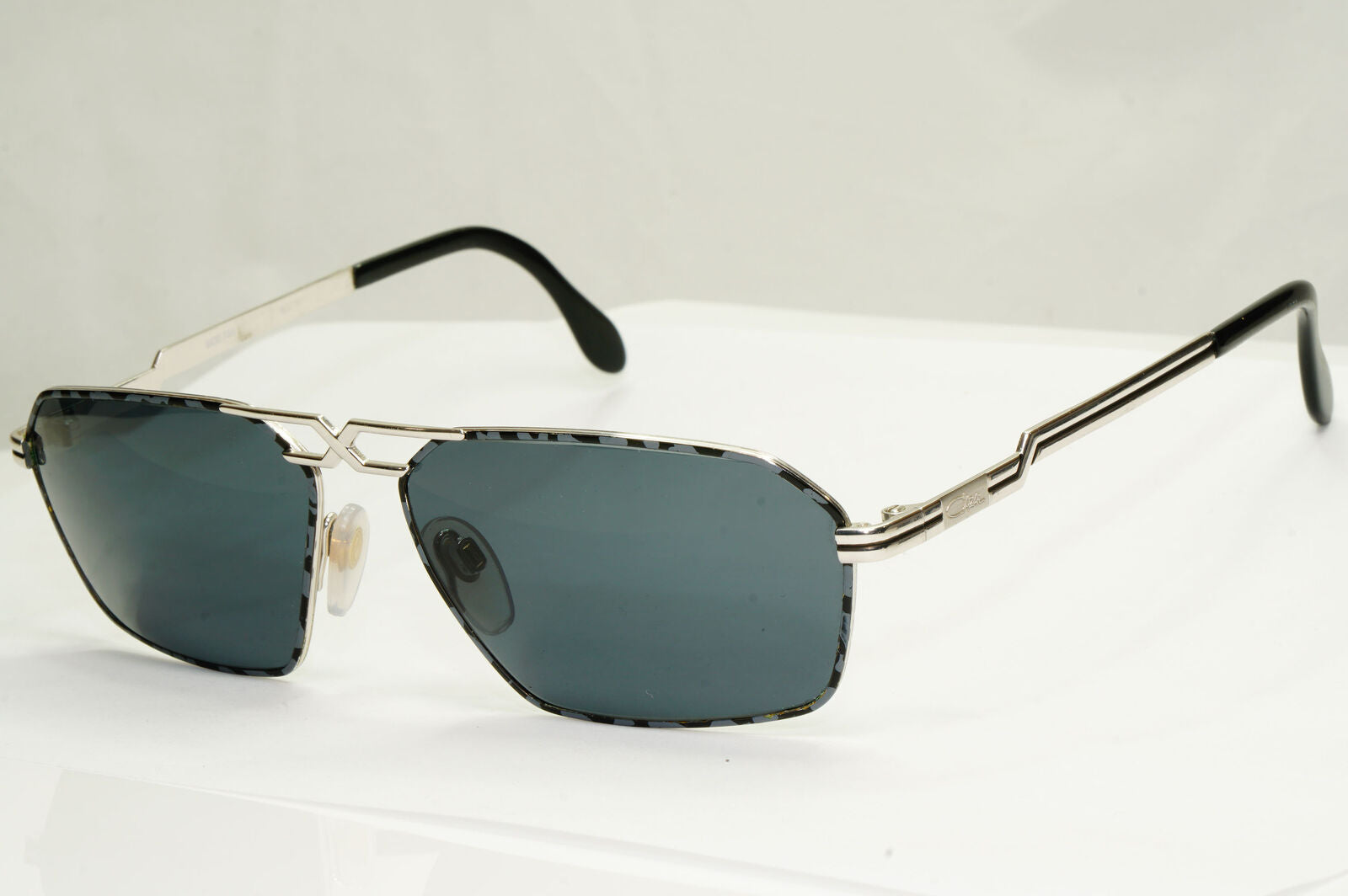 Cazal 1990s Vintage Sunglasses Silver Grey Rectangle Retro MOD 744 251122