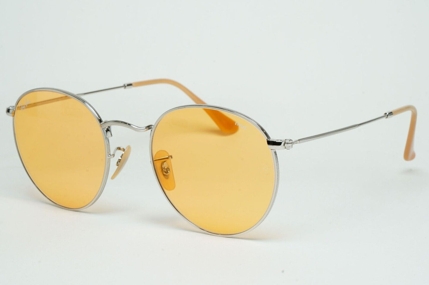 Ray-Ban Sunglasses Evolve Photochromic Silver Yellow Round Metal RB 3447 9065/V9