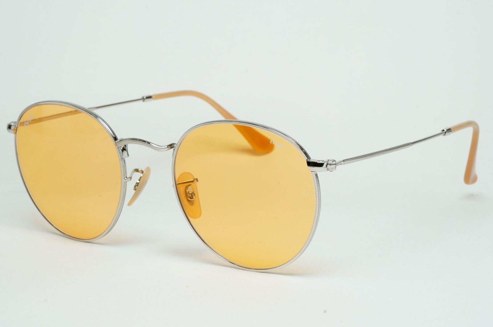 Ray-Ban Sunglasses Evolve Photochromic Silver Yellow Round Metal RB 3447 9065/V9