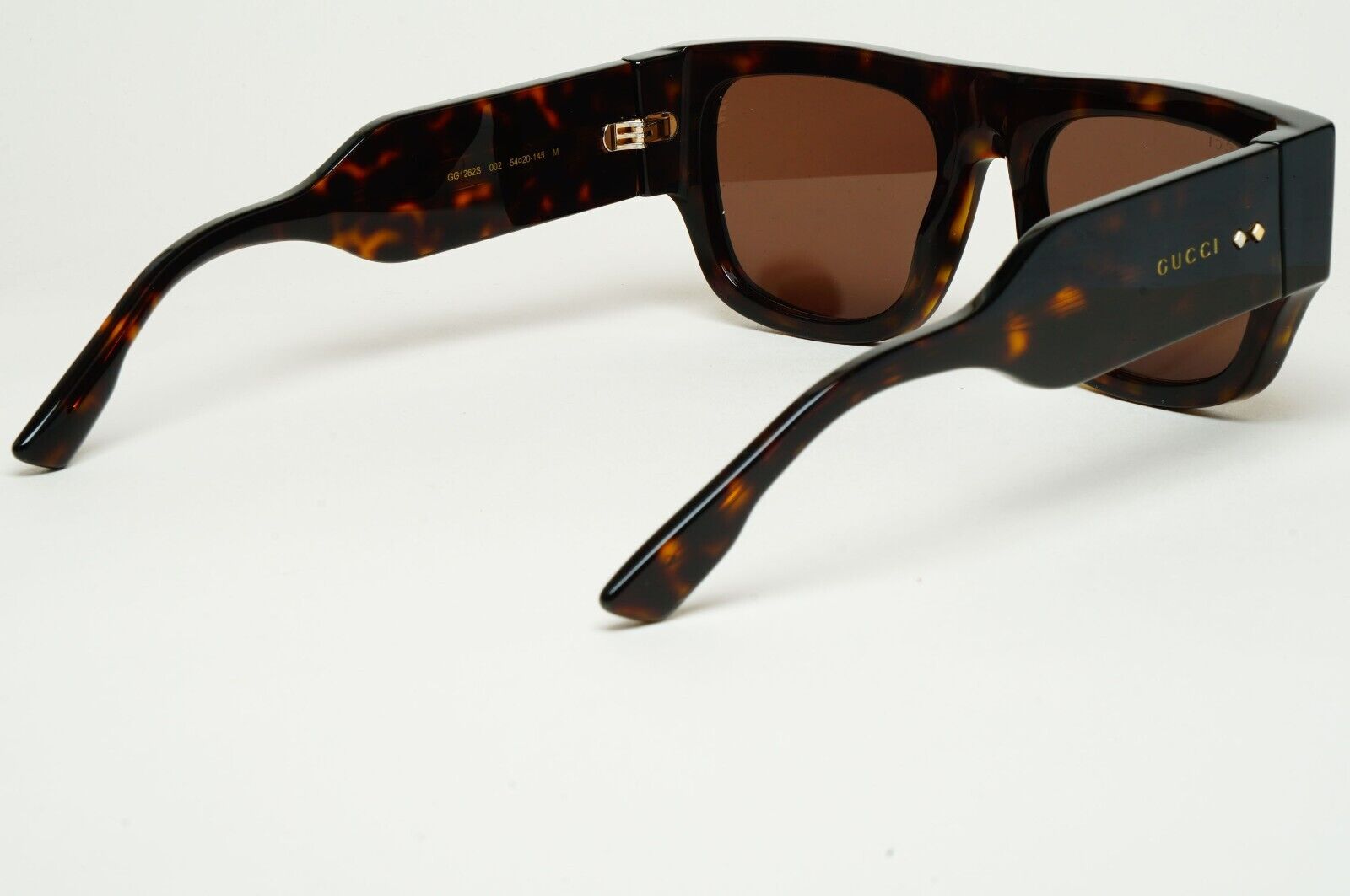 Gucci Sunglasses 2023 Brown Tortosise Square Heavy Thick GG1262S 002 290125