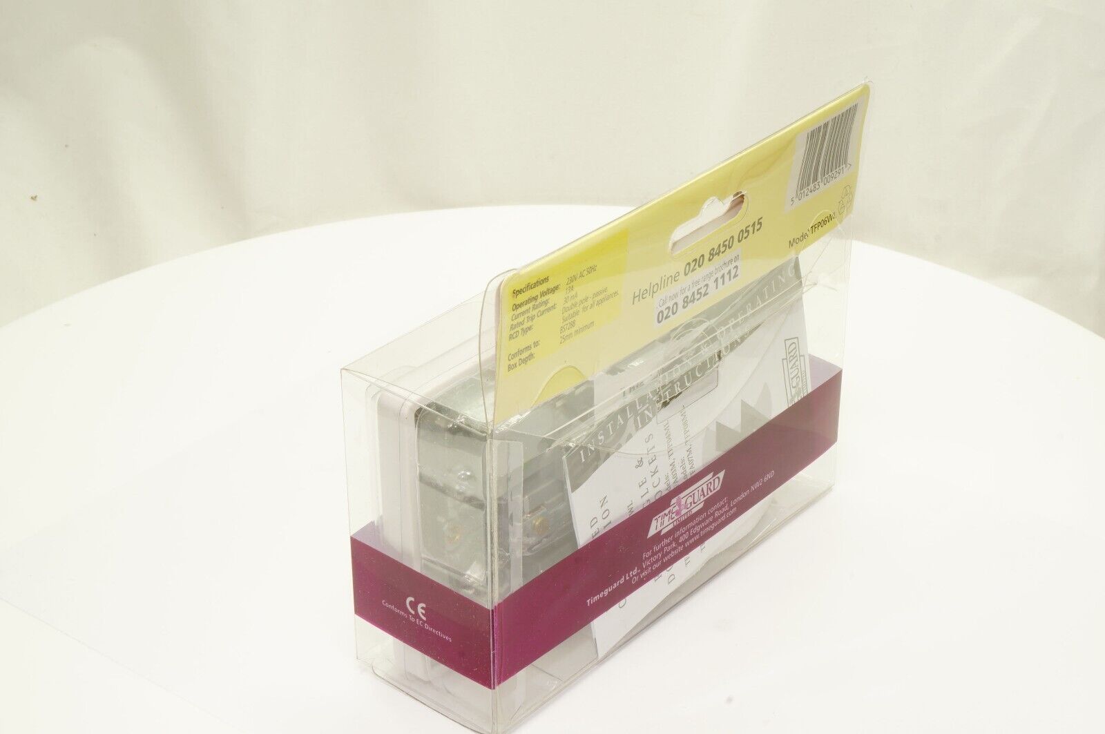 Timeguard 2 Gang RCD Double Socket TFP06WL Passive 13 AMP 30MA Switched Outlet 