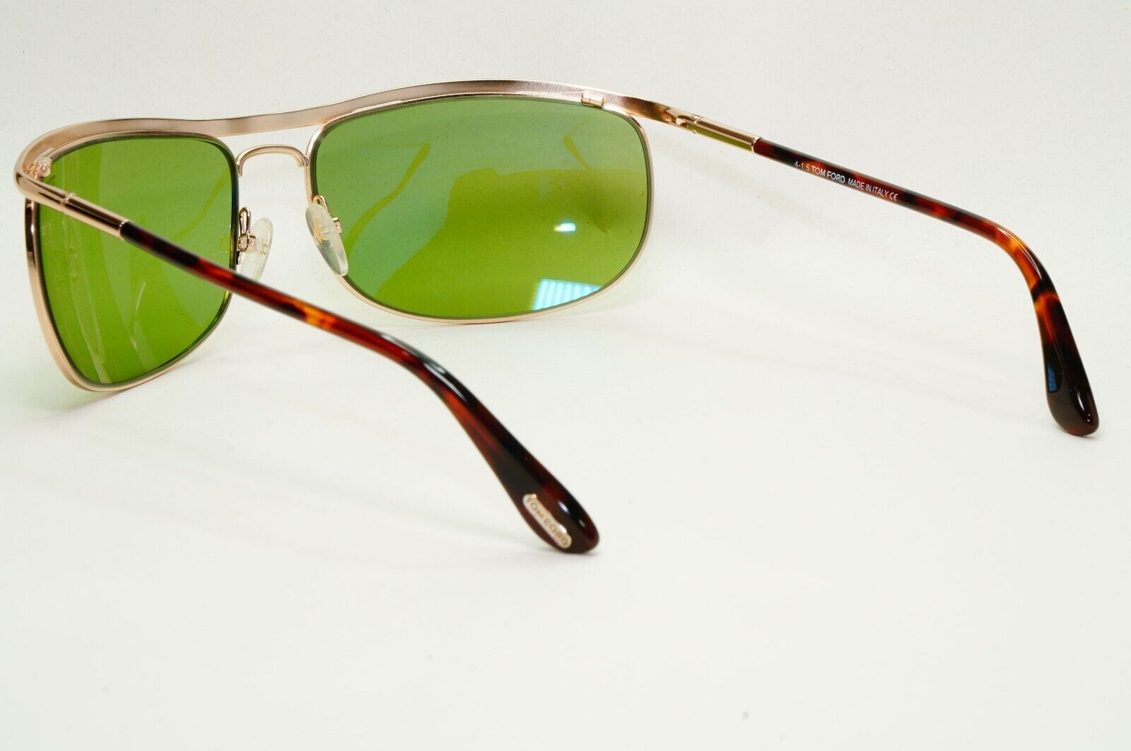 Tom Ford Sunglasses Ryder Gold Green Metal Wrap FT0418 TF 418 28N 68mm