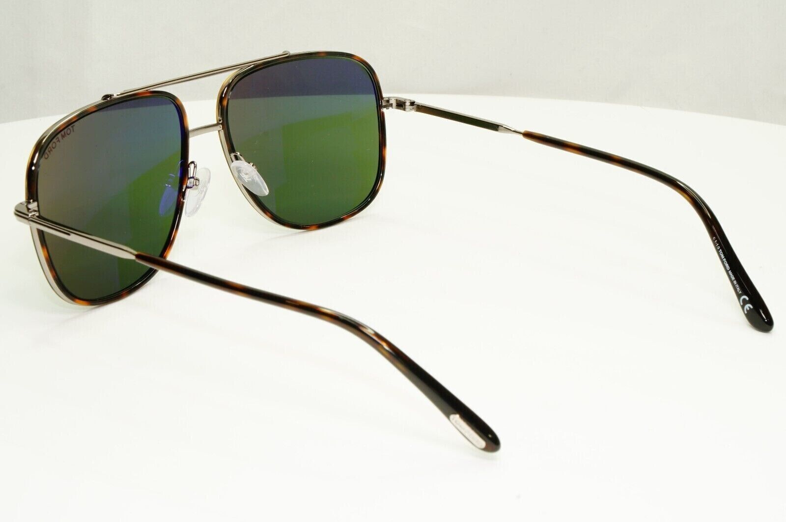Tom Ford Sunglasses Benton Silver Ruthenium Green Pilot TF 693 14N FT0693 [a]