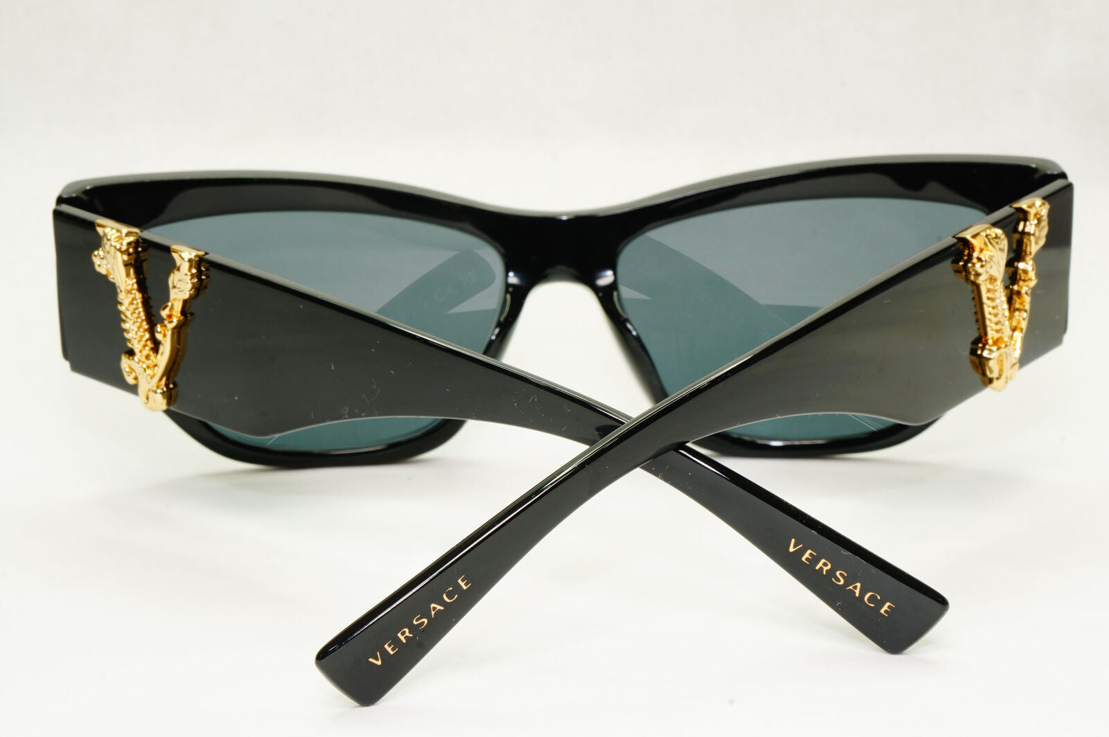 Versace Sunglasses Black Gold V Grey Square MOD VE 4383-F GB1/87 56mm