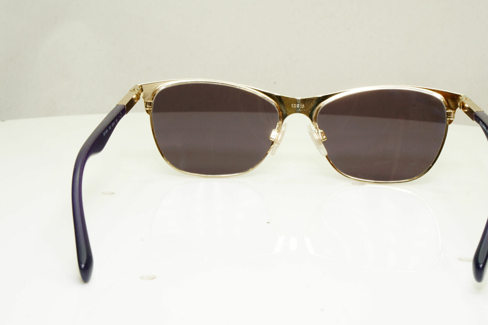 Dolce & Gabbana Gold Violet Purple Rectangle Metal Sunglasses DG 1246 1222 30197