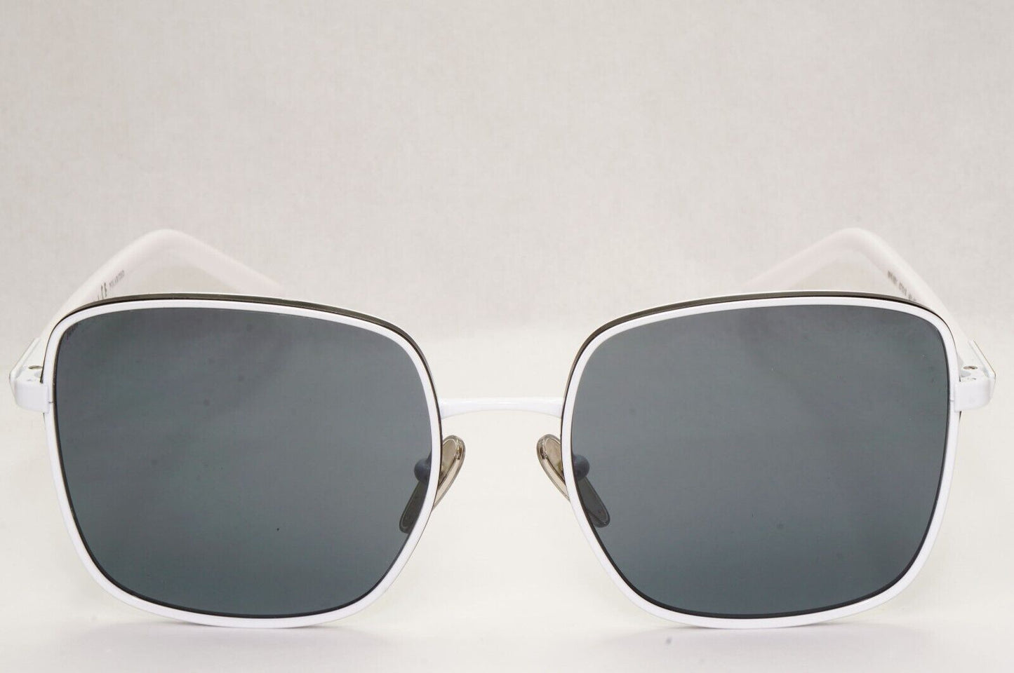 Prada Sunglasses Polarized White Black Grey Oversized PR55YS SPR 55Y 461-5Z1