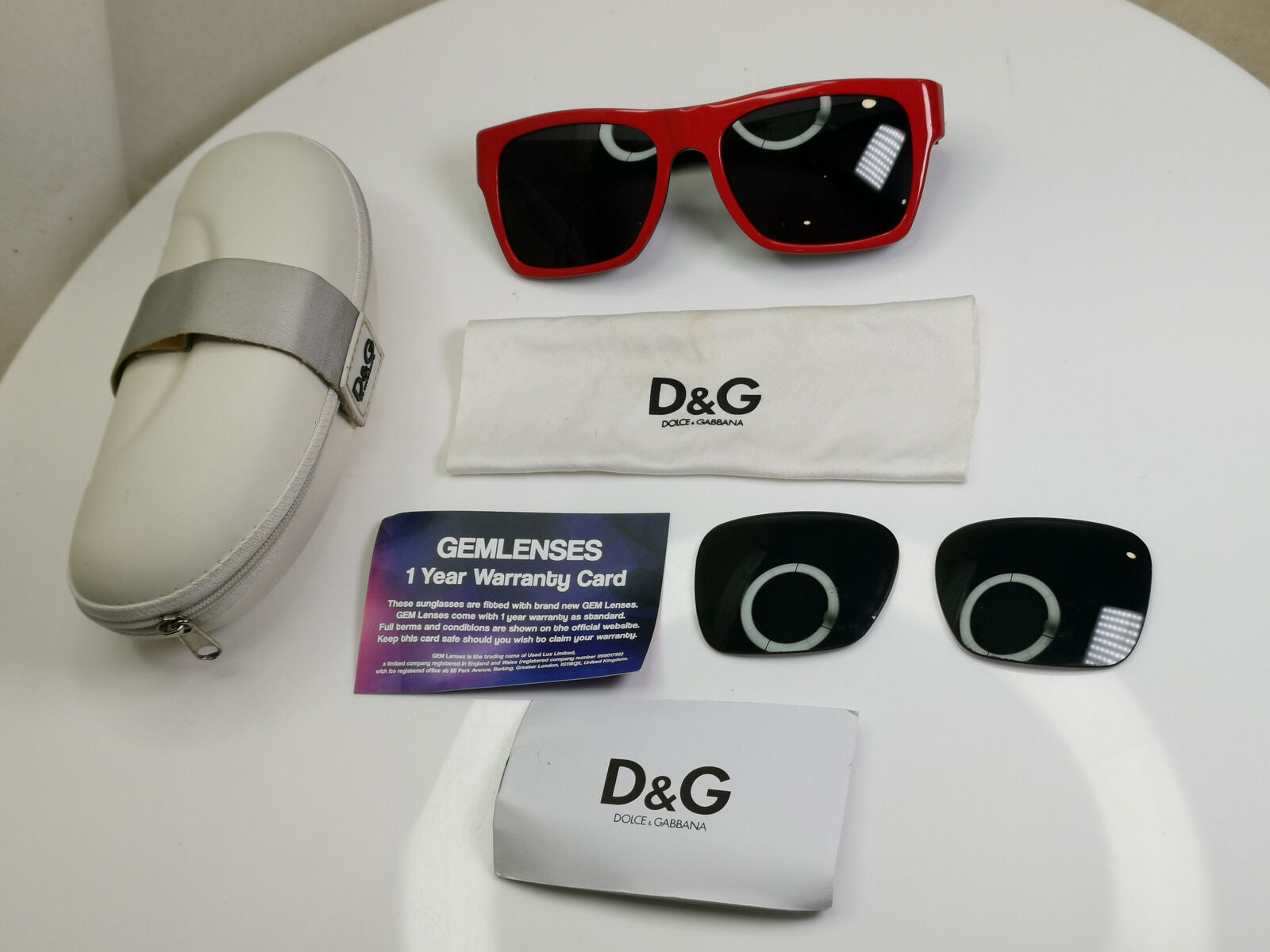 Dolce & Gabbana Sunglasses Red Black Mens Unisex Vintage D&G 3044 768/87 29563