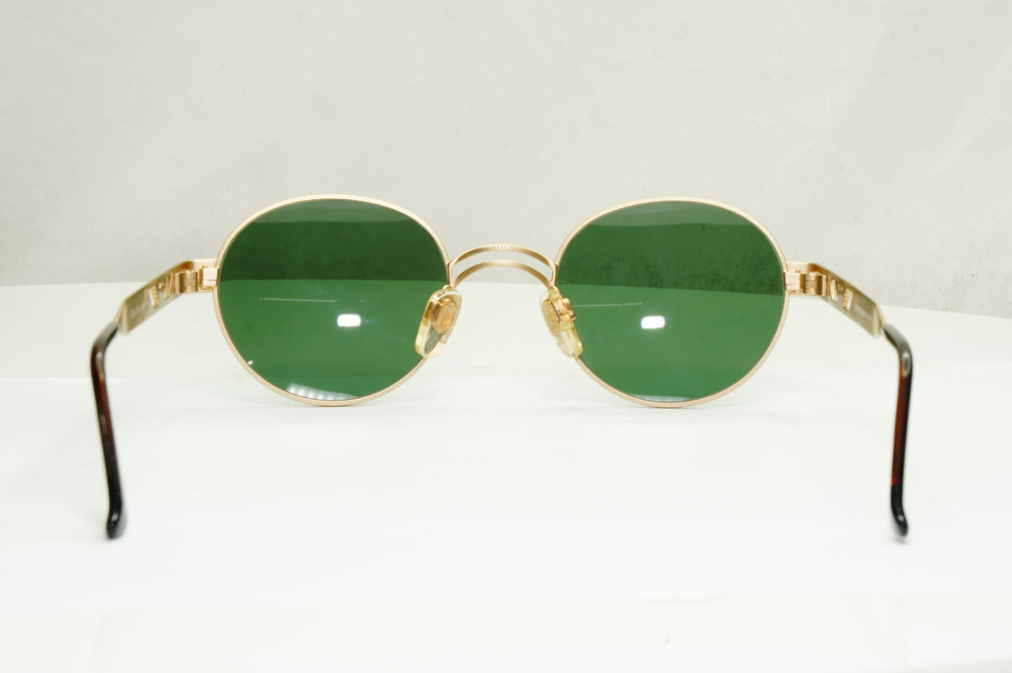 Emporio Armani Sunglasses 1997 Vintage Gold Round Green Eagle Metal 023-S 833 L