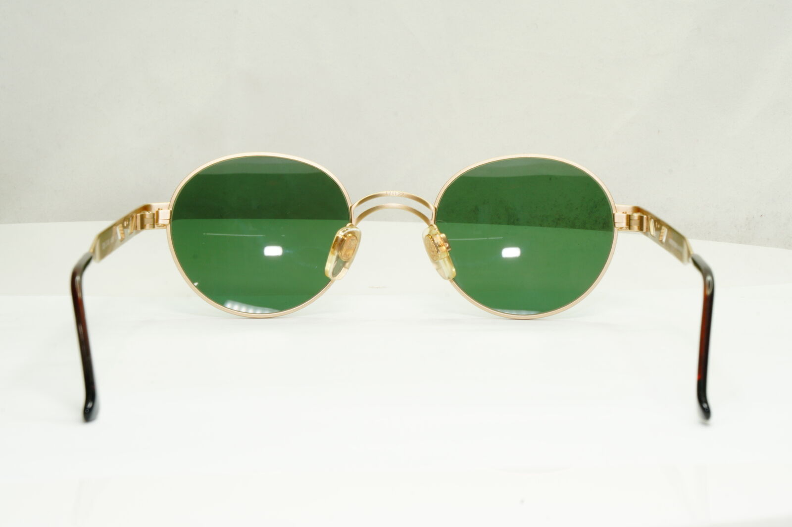 Emporio Armani Sunglasses 1997 Vintage Gold Round Green Eagle Metal 023-S 833 L