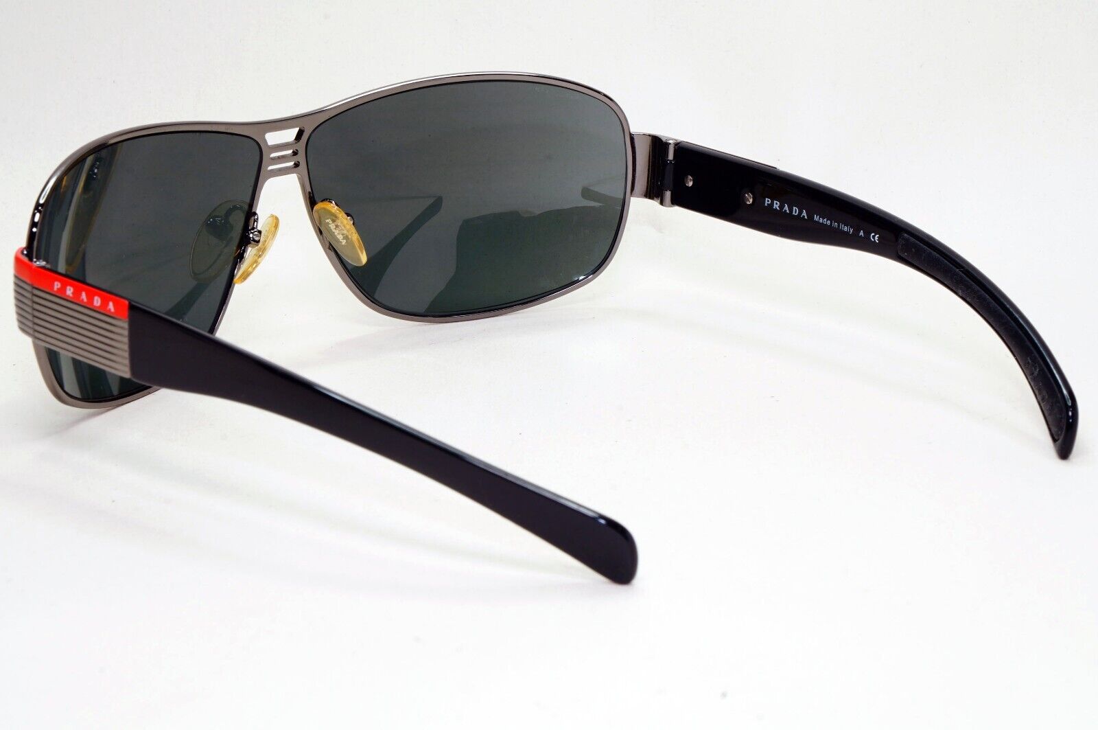 Prada Sunglasses 2006 Vintage Gunmetal Black Pilot PS50HS SPS 50H 5AV-1A1 041124