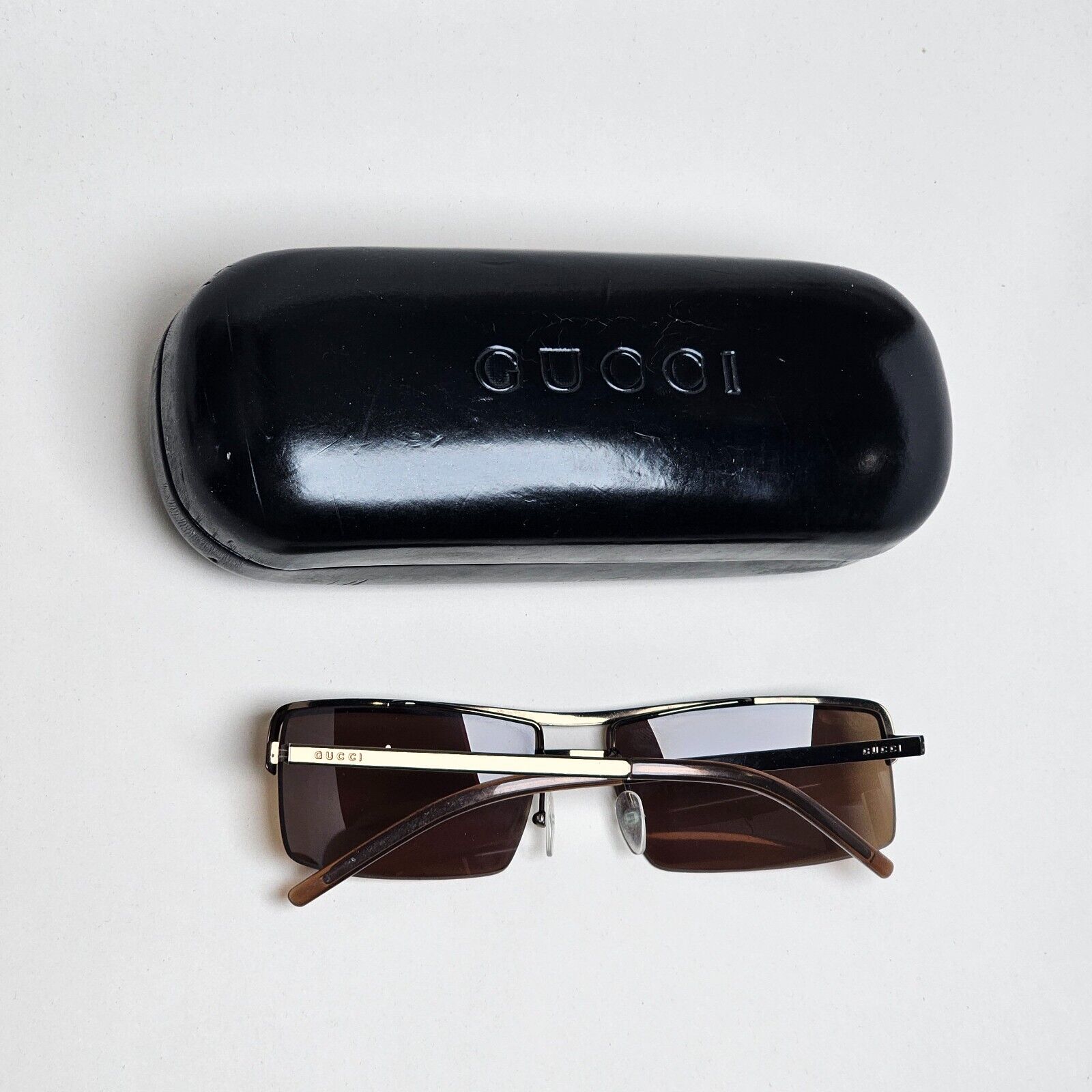 Gucci Sunglasses 1998 Vintage Brown Square Retro GG 1679/S 833A6 58mm 211124