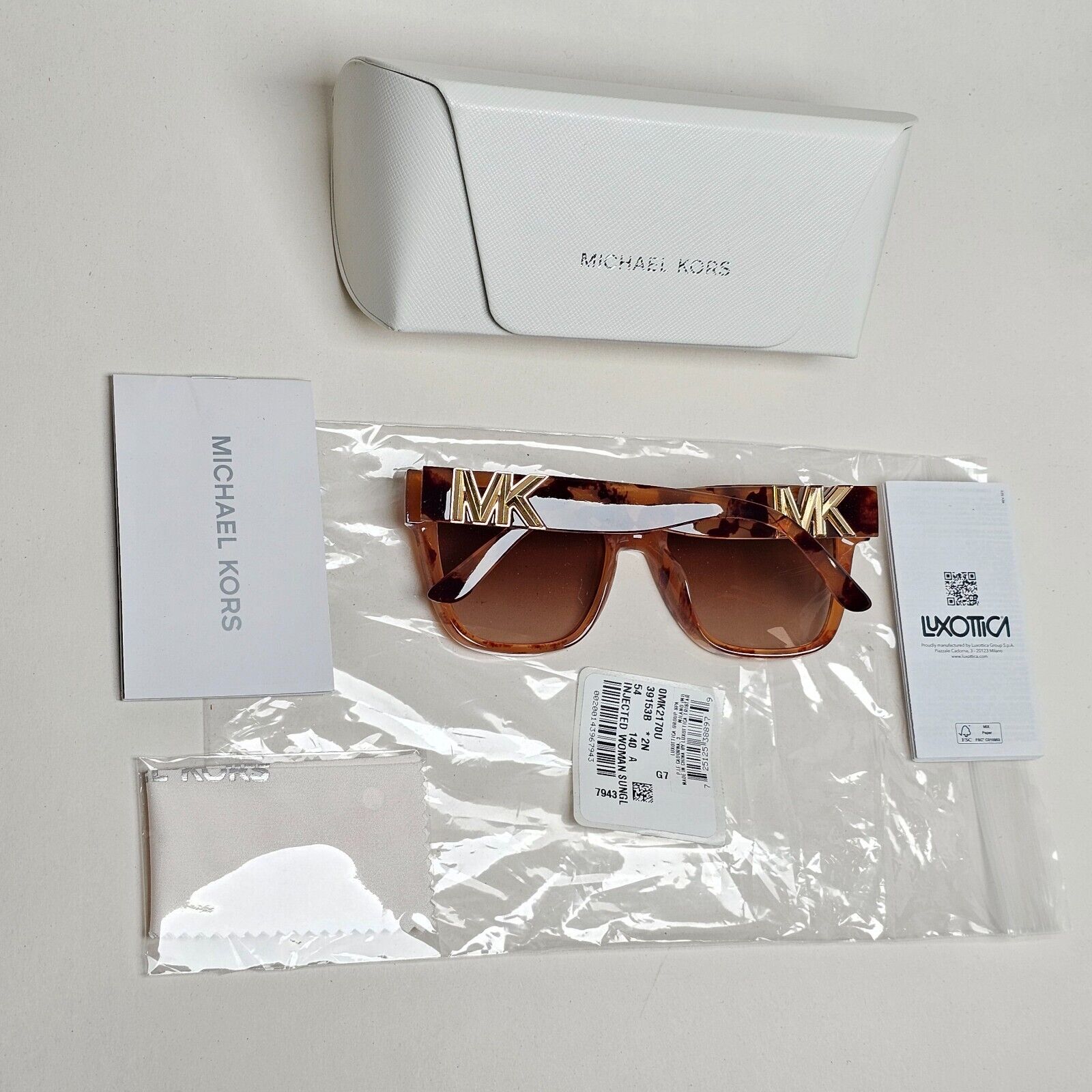 Michael Kors Sunglasses Brown Gold Tortoise MK 2170U Karlie 3915/3B 54mm [a]