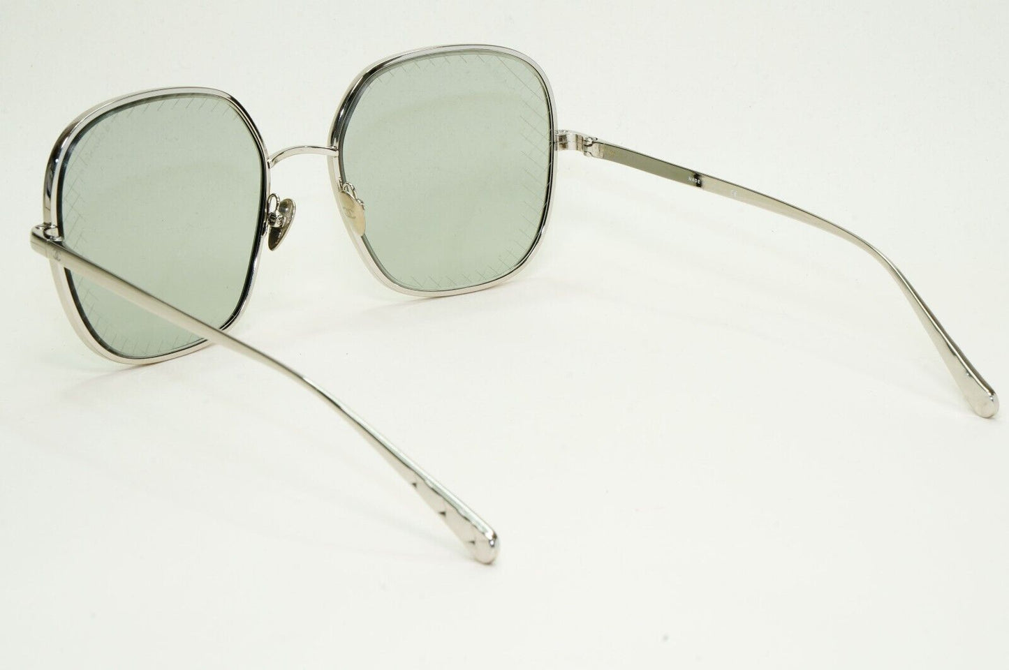 Chanel Sunglasses Silver Square Grey Metal Large 4252 c.124/87 57mm