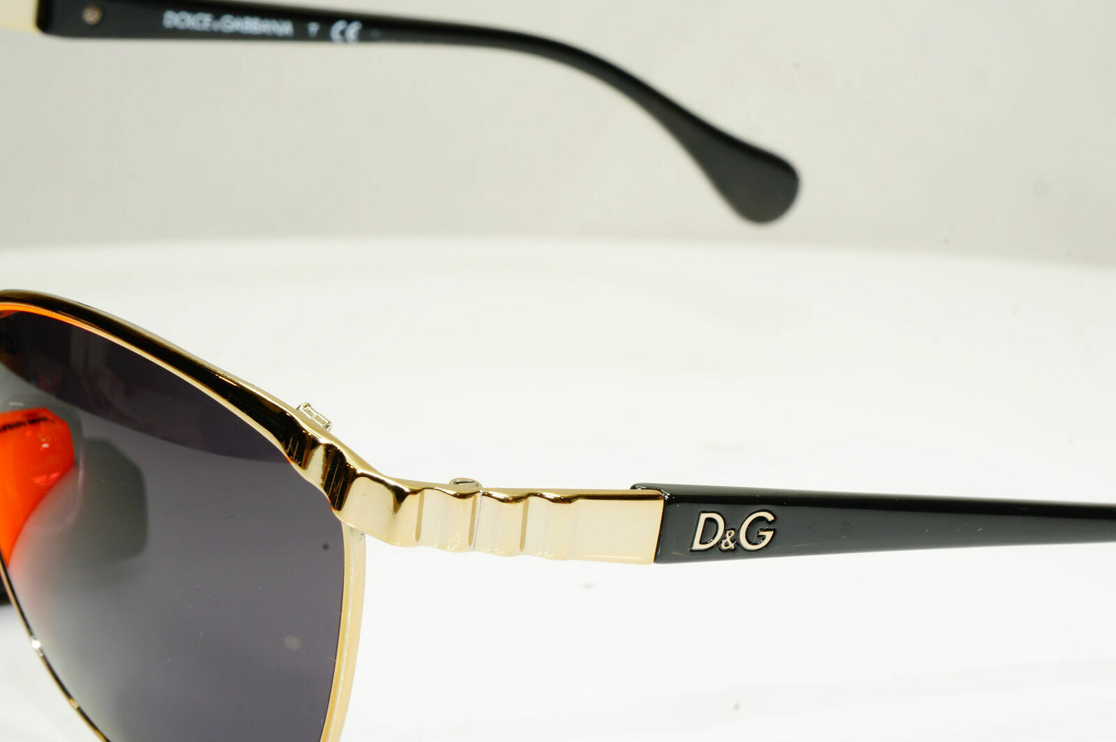 Dolce & Gabbana Black Gold Sunglasses Square Metal Shiny D&G 6088 1116/8G 310122