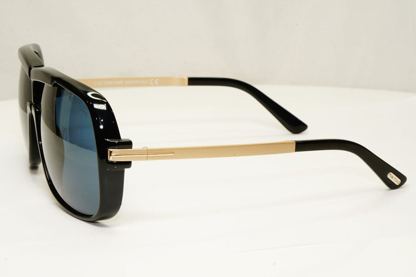 Tom Ford Sunglasses Caine Black Gold Grey Square Mens FT0800 TF800 01A 62mm