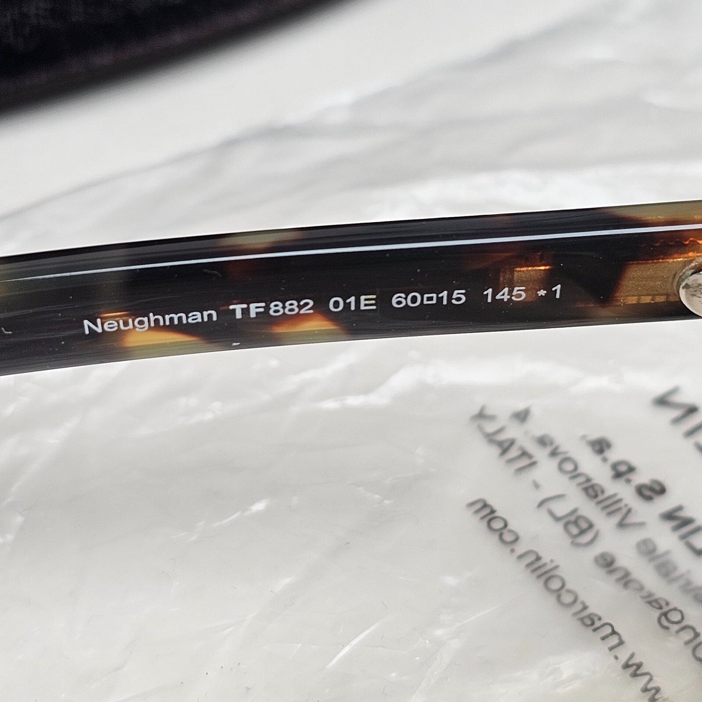 Tom Ford Sunglasses Neughman Black Brown Yellow Side Shields FT0882 TF 882 01E