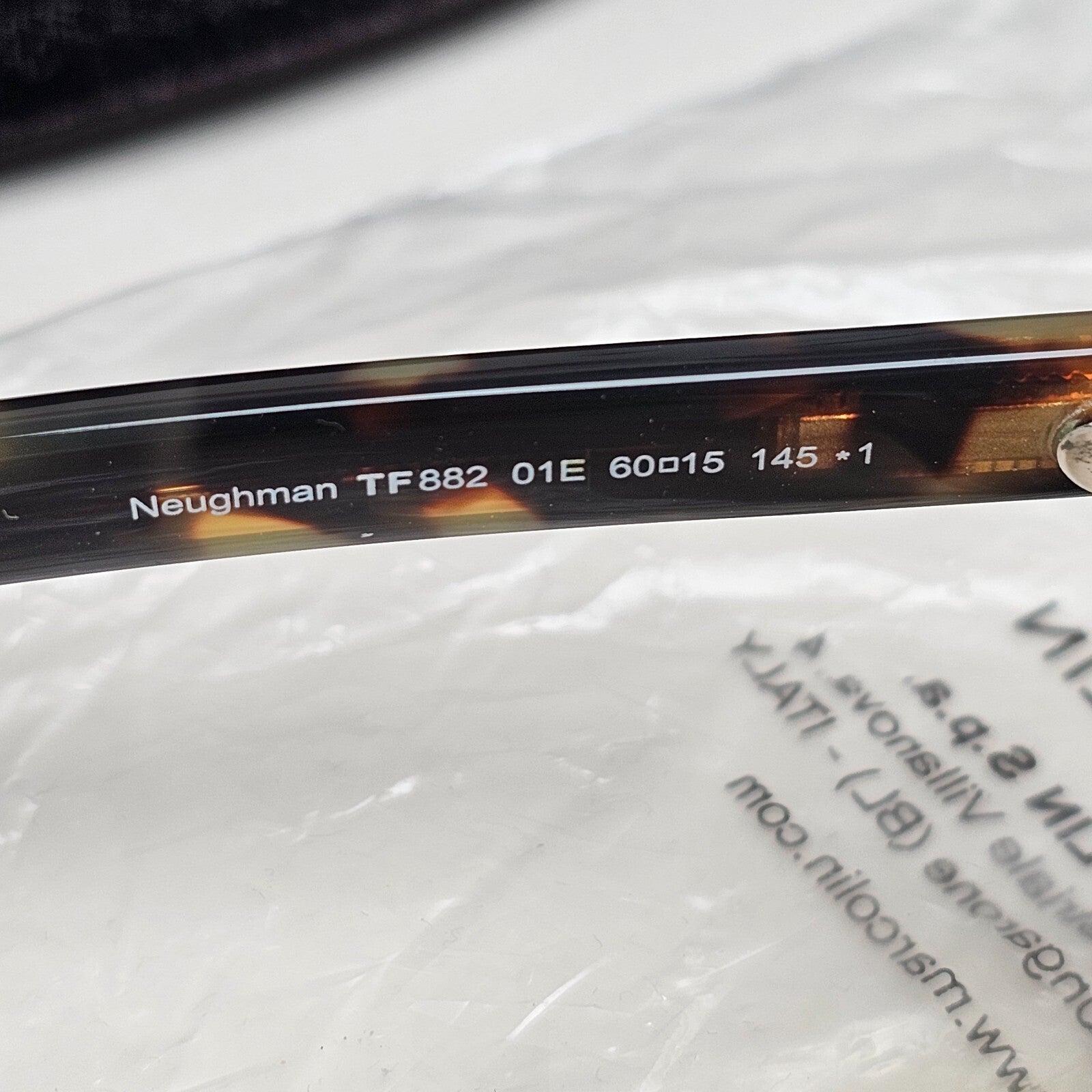 Tom Ford Sunglasses Neughman Black Brown Yellow Side Shields FT0882 TF 882 01E