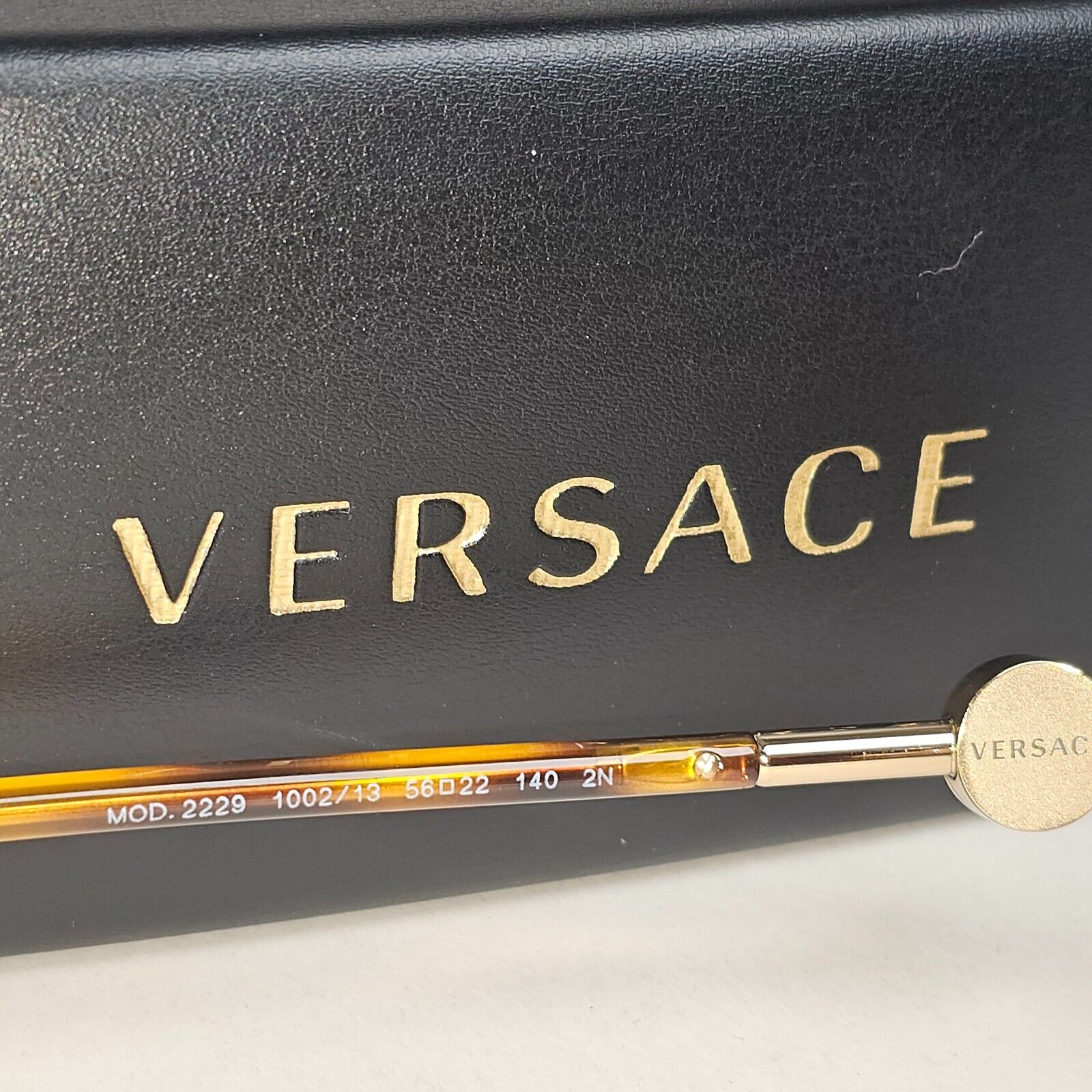 Versace Sunglasses Round Brown Gold Medusa Tortoise MOD VE 2229 1002/13 56mm
