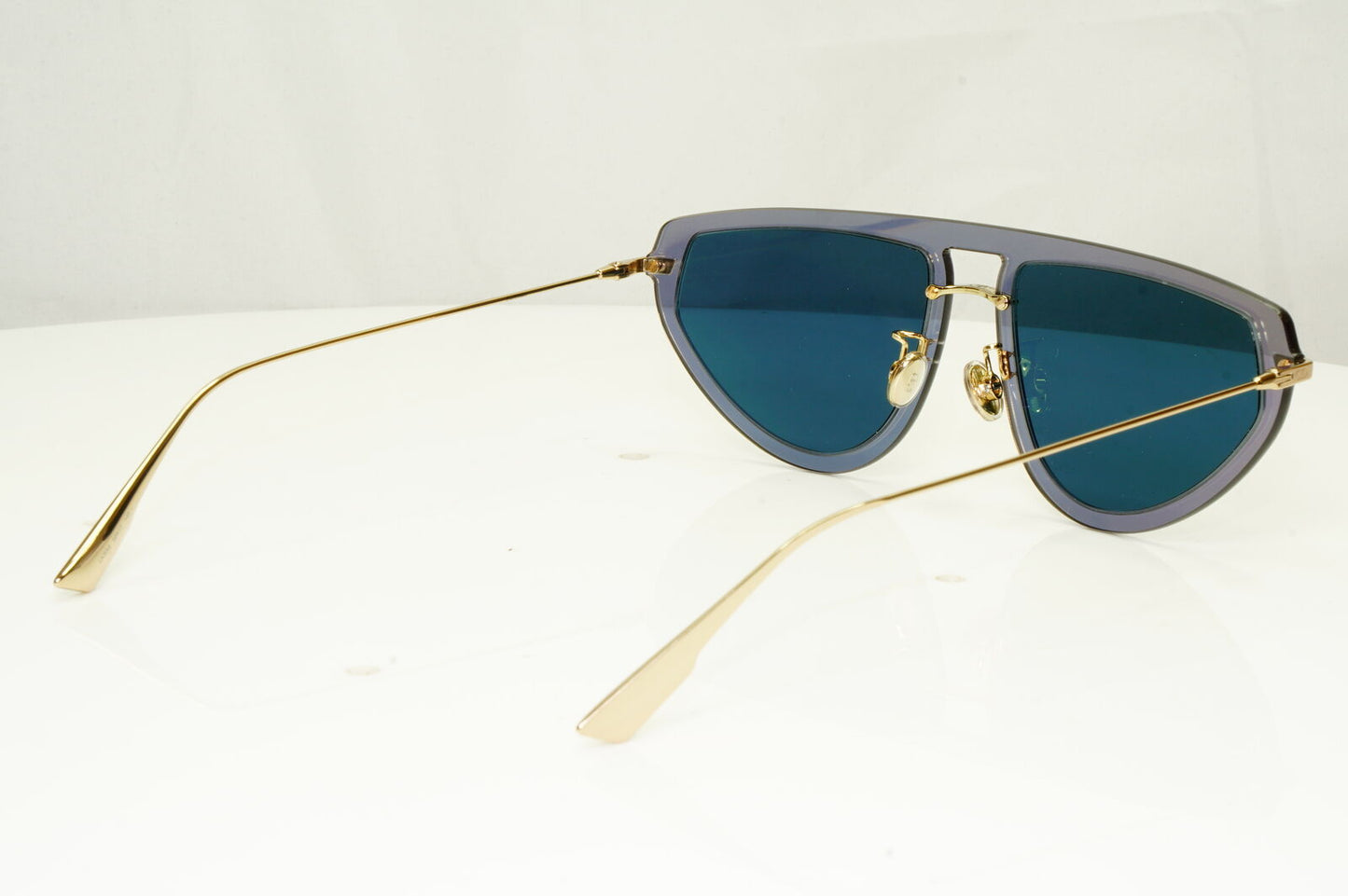Authentic Dior Womens Sunglasses Gold Blue Ultime 2 LKSA9 Pilot Mirror Fashion
