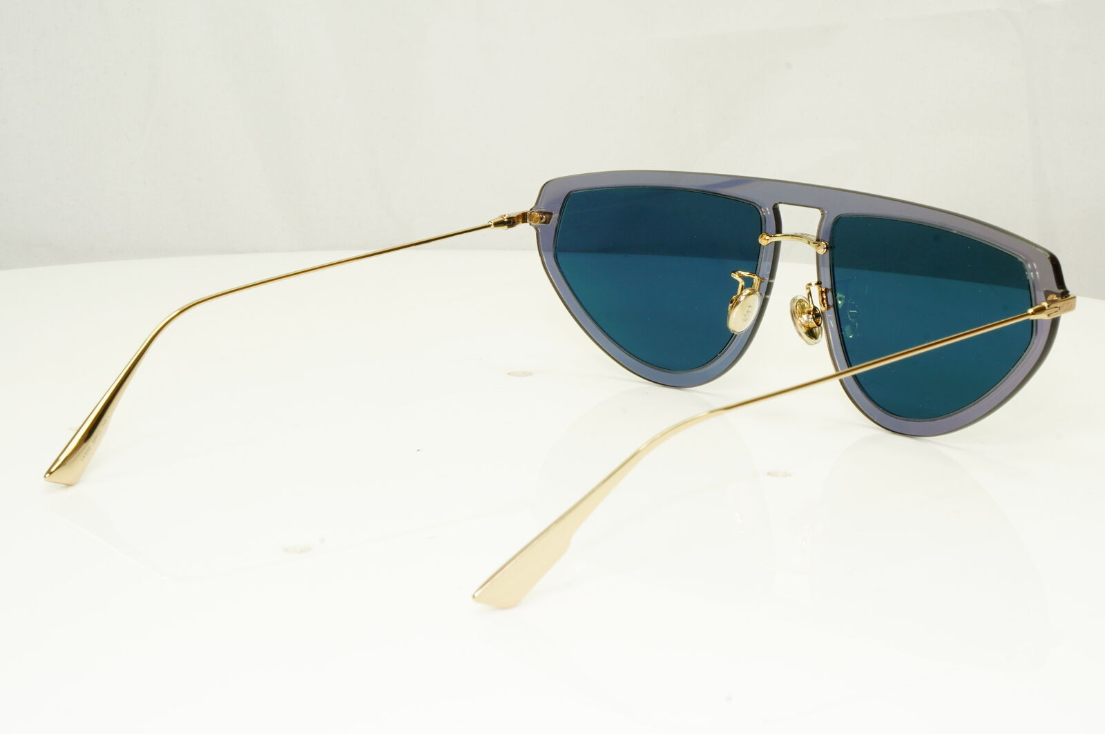 Authentic Dior Womens Sunglasses Gold Blue Ultime 2 LKSA9 Pilot Mirror Fashion