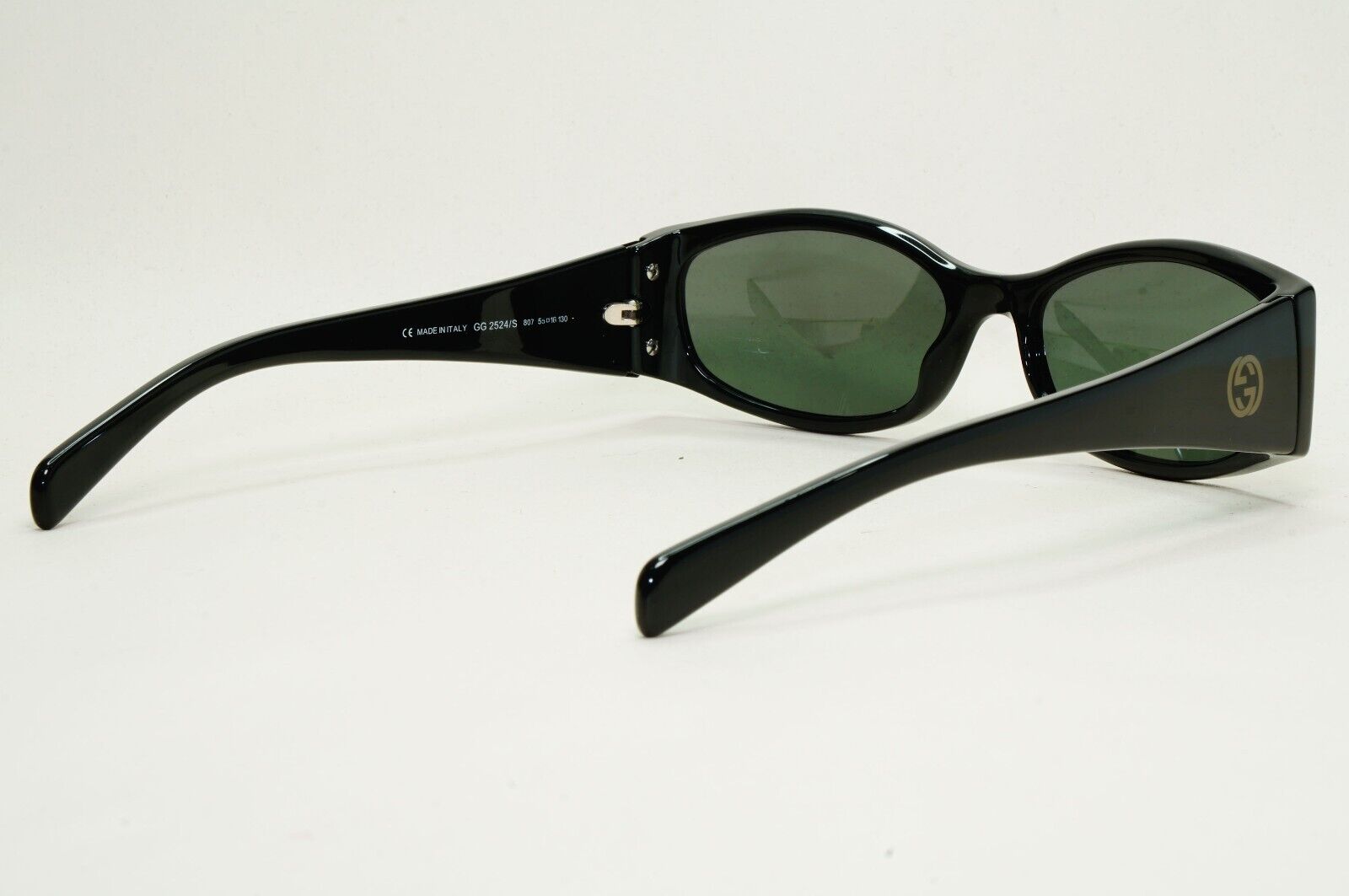 Gucci Sunglasses 1999 Vintage Black Green Rectangle GG 2524/S 807 081024