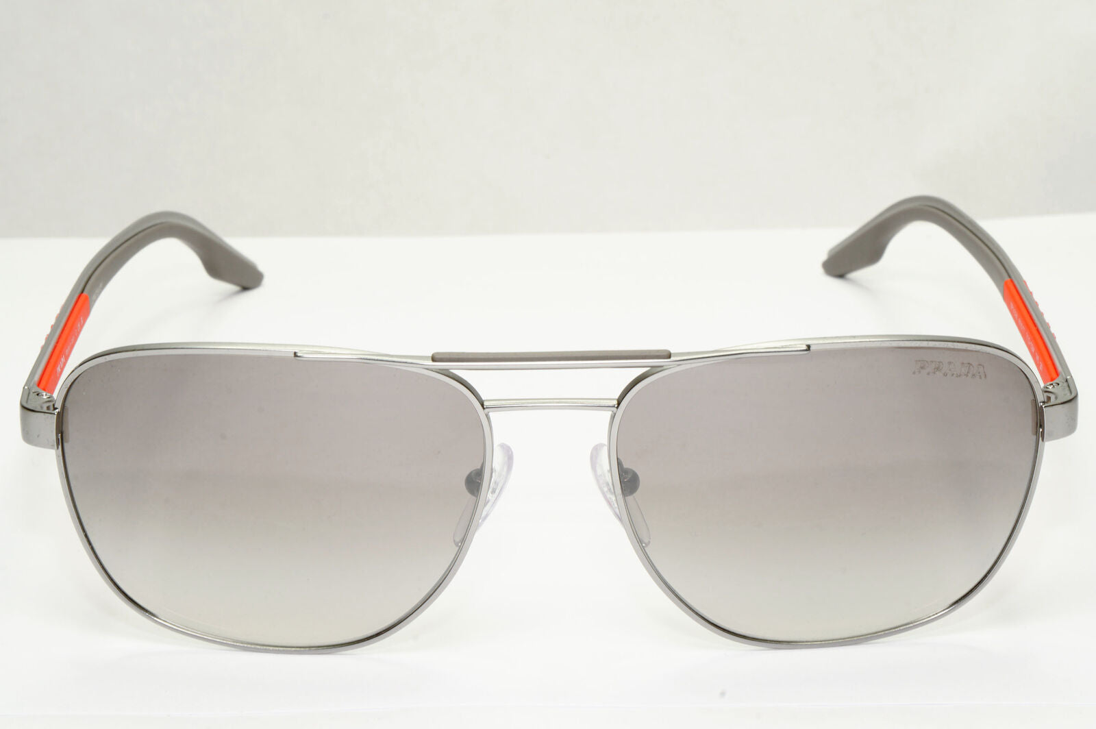 Prada Sunglasses Gunmetal Grey Matte Mirror Silver Pilot PS53XS SPS 53X 7CQ-02M