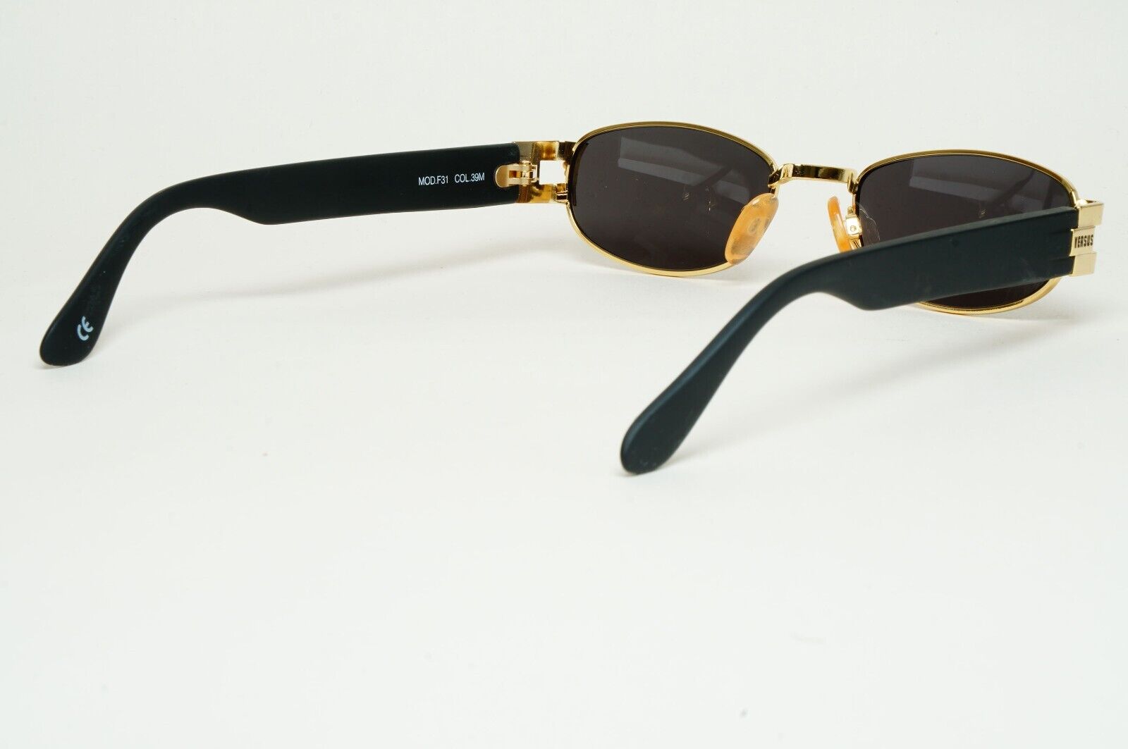 Versus Sunglasses 1996 by Gianni Versace Vintage Black Gold MOD F31 COL 39M