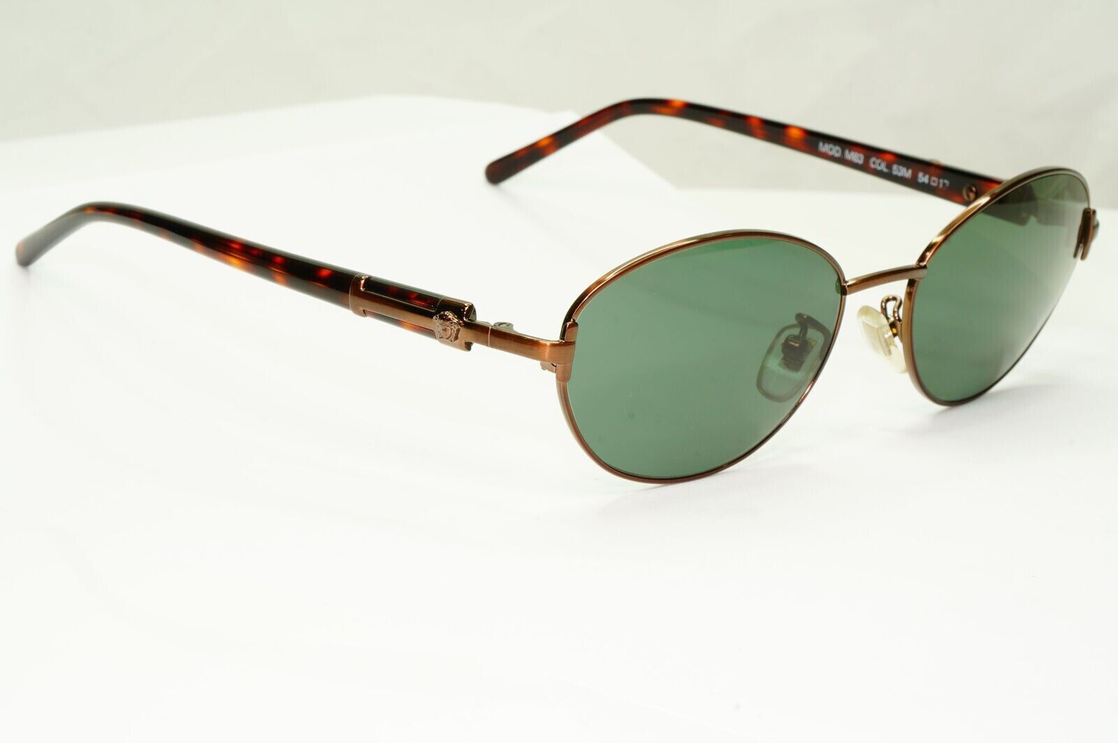 Gianni Versace 1995 Sunglasses Vintage Brown Copper Green Oval MOD M83 COL 53M