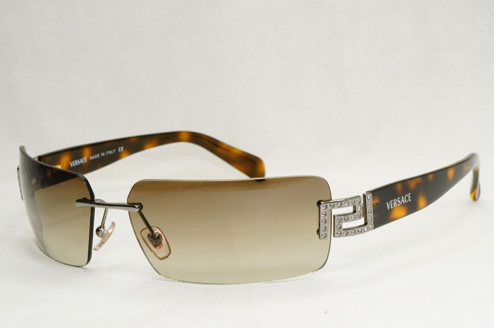 Versace Sunglasses 2004 Vintage Wrap Brown Gradient MOD 2017-B 1001/13 180324