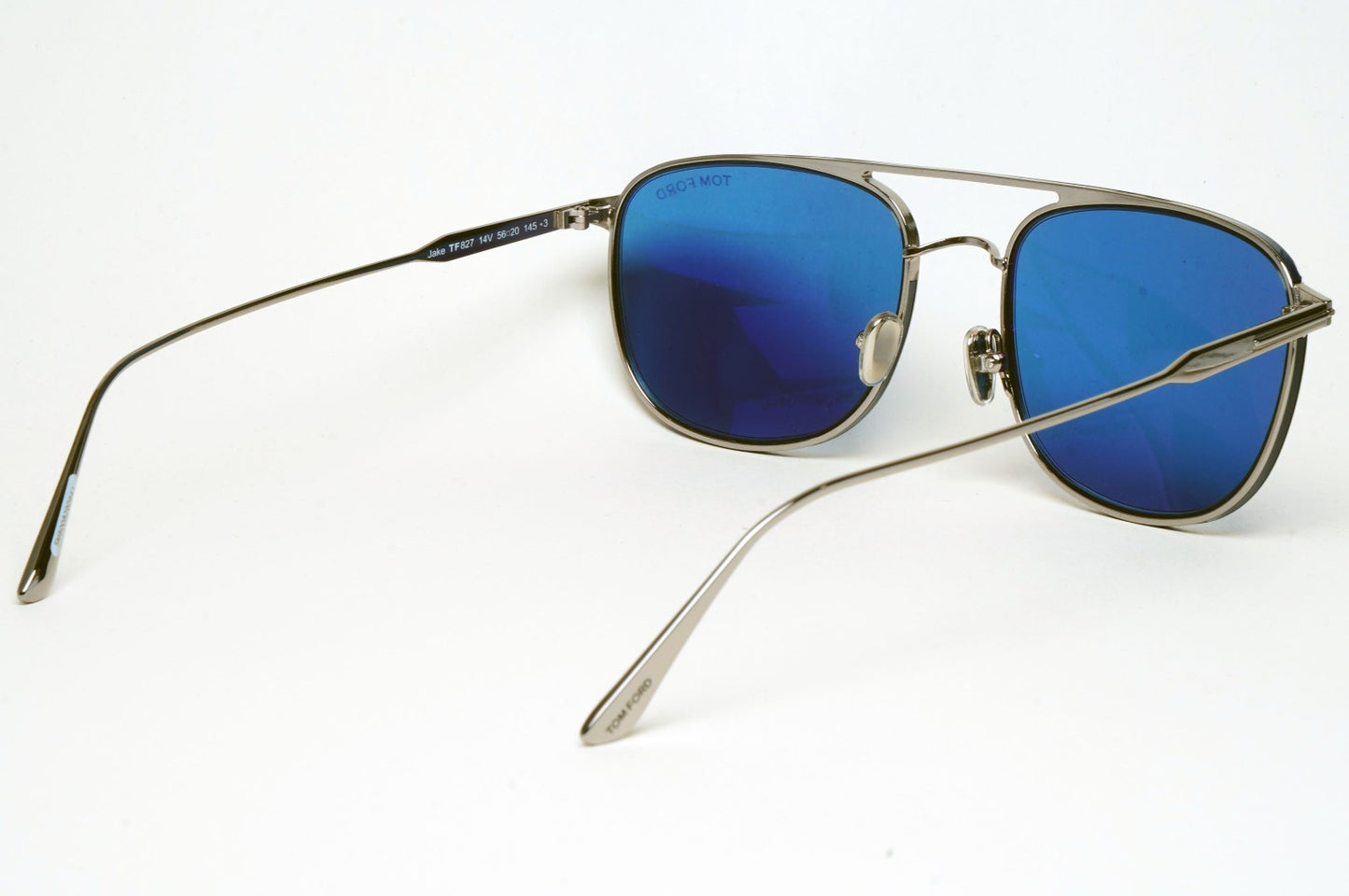 Tom Ford Sunglasses Jake Pilot Metal Blue Ruthenium Silver FT0827 TF 827 14V