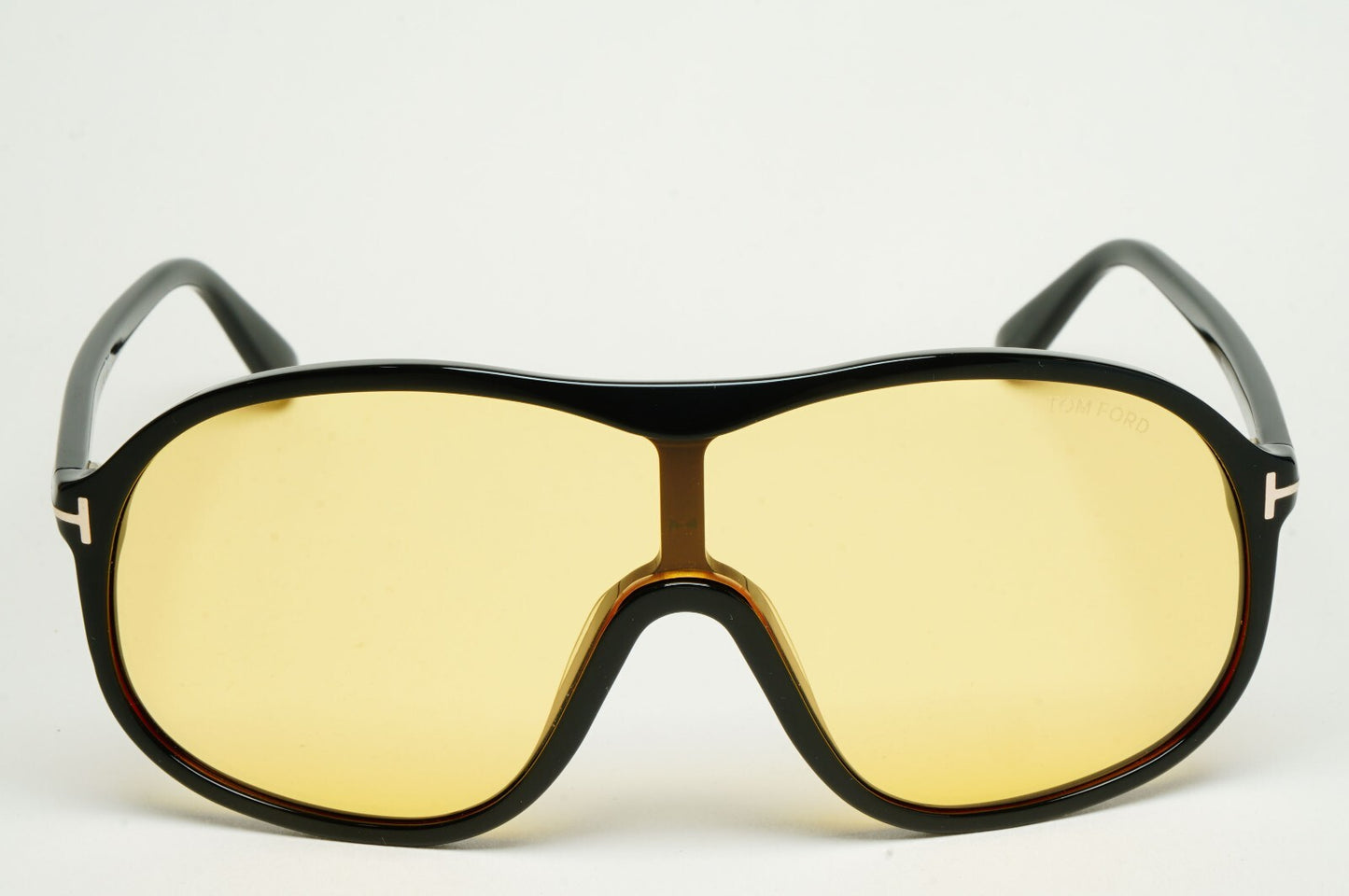 Tom Ford Sunglasses Drew Black Yellow Shield Visor Large FT0964 TF 964 01E [a]