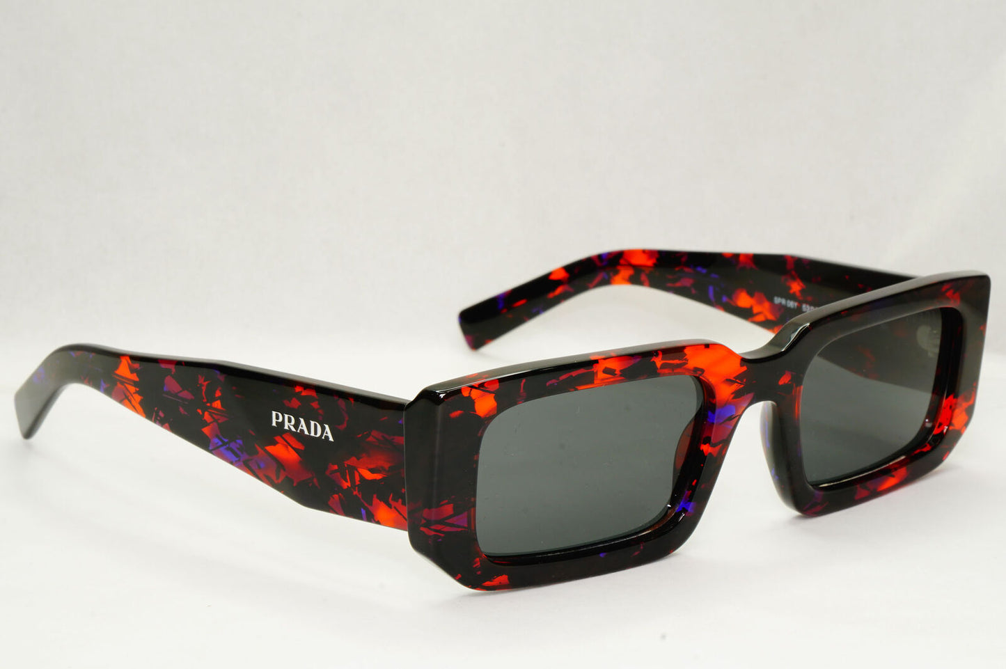 Prada Sunglasses Symbole Black Orange Blue Grey Square PR06YS SPR 06Y 06V-5S0