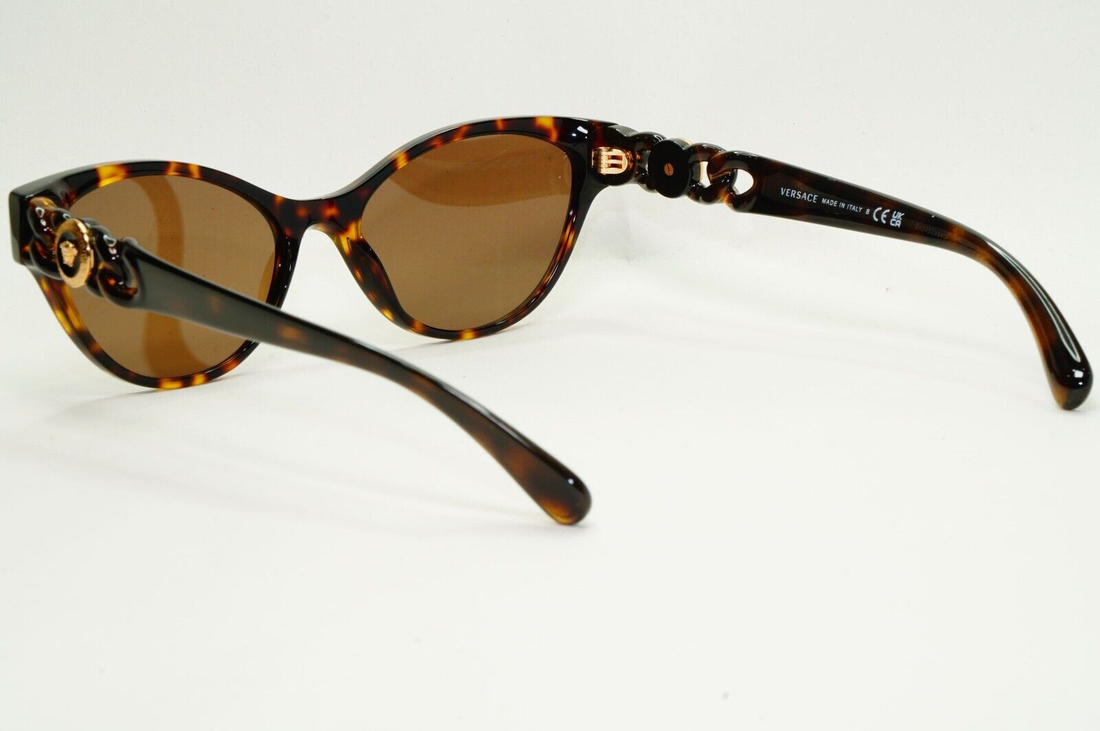 Versace Sunglasses Brown Gold Medusa Chain Tortoiseshell MOD VE 3305 108 55mm